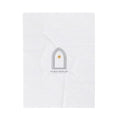 Gothic Arch Minimalist Motif Velveteen Plush Blanket | Quiet Luxury, Serene Typography 30" × 40"