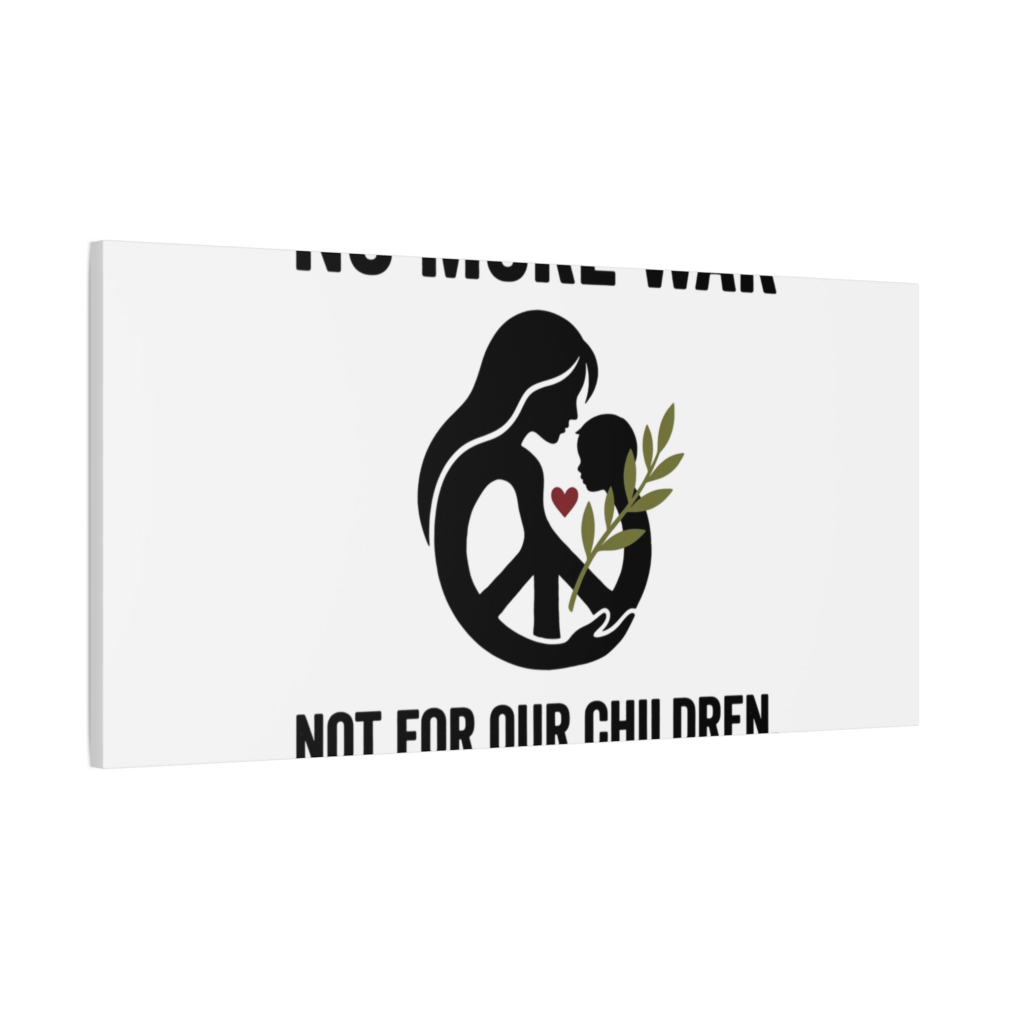 No More War Canvas, Anti-War Peace Protest Wall Art | Solidarity Ceasefire. 36" x 36" 1.25"