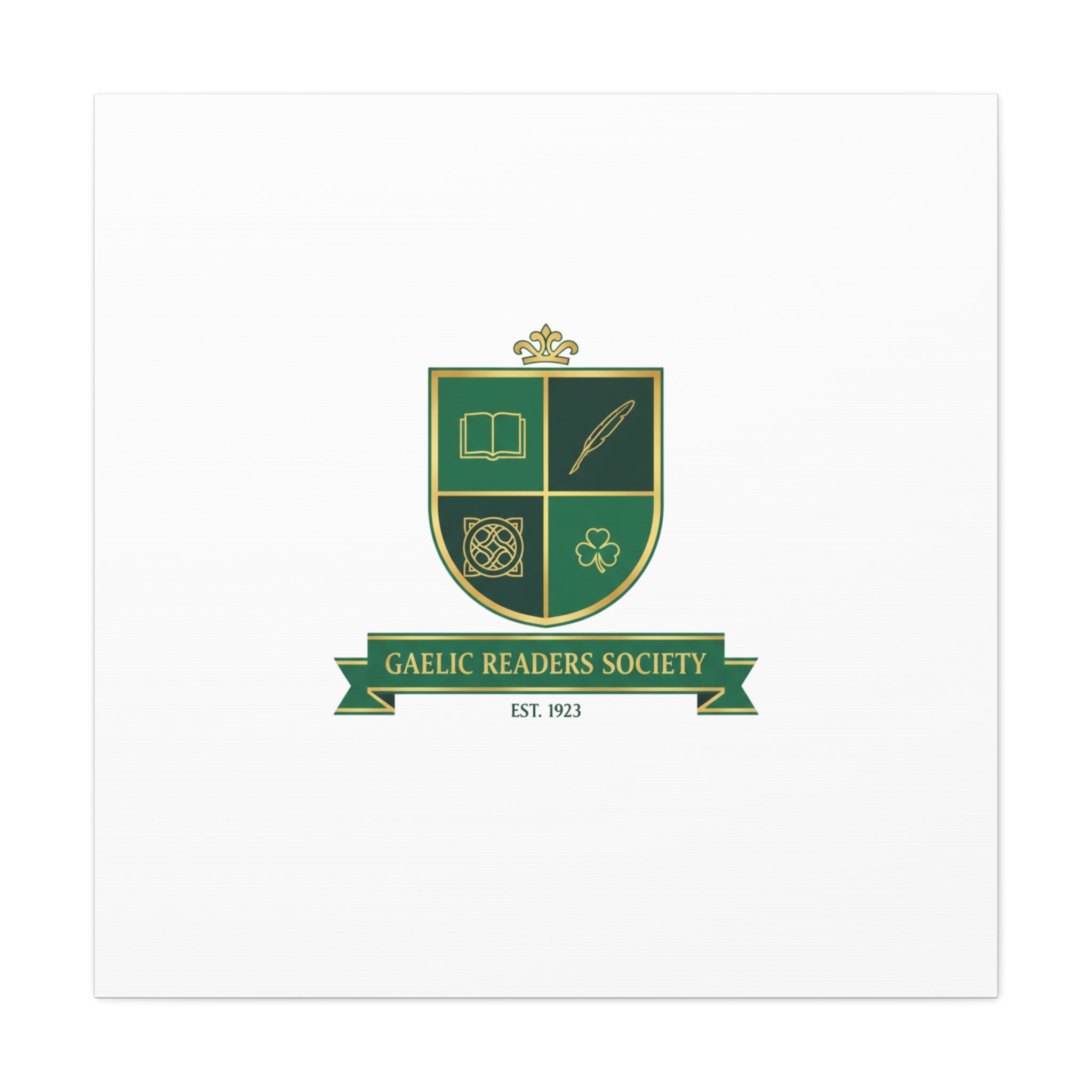 Gaelic Crest Shield Canvas | Celtic crest, Irish heritage logo 36" x 36" 1.25"