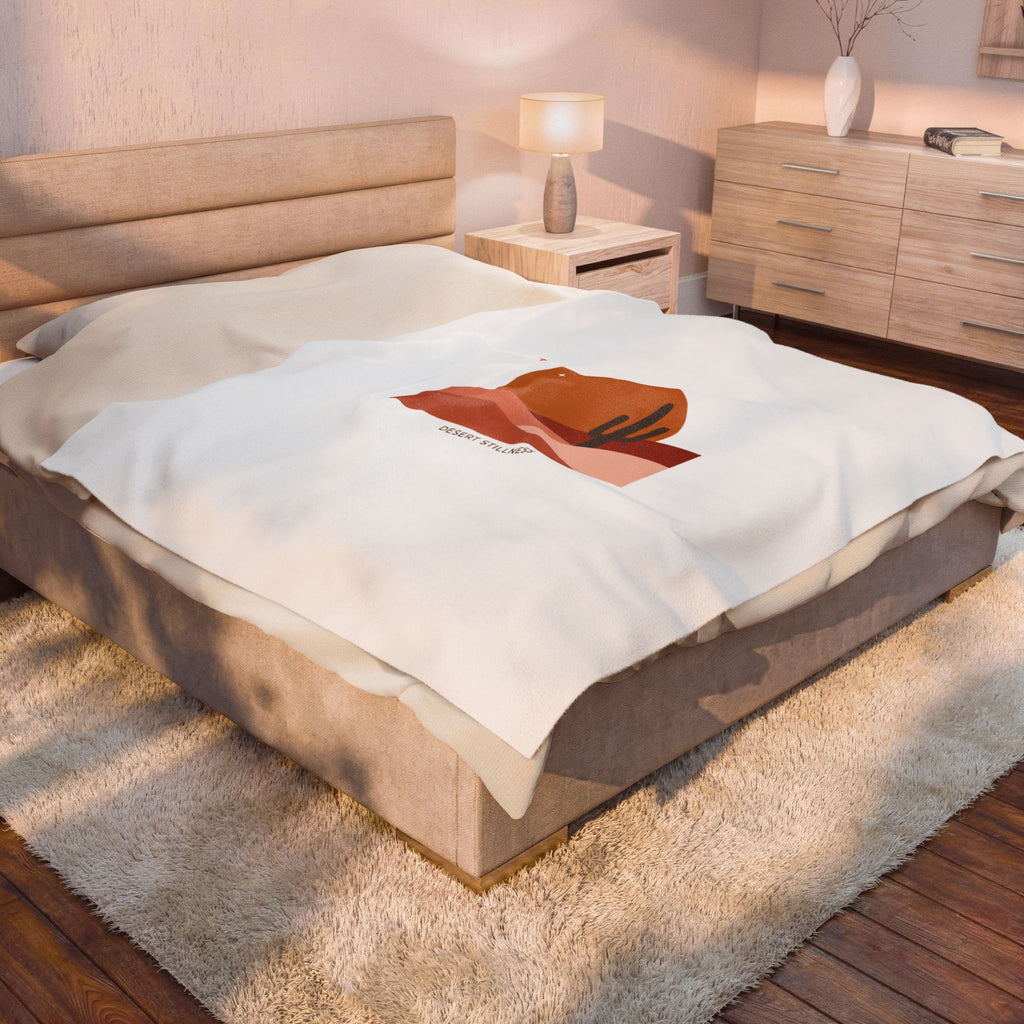 Desert Sunset Mesa Throw Blanket | Southwestern minimalist, adobe-inspired wall art