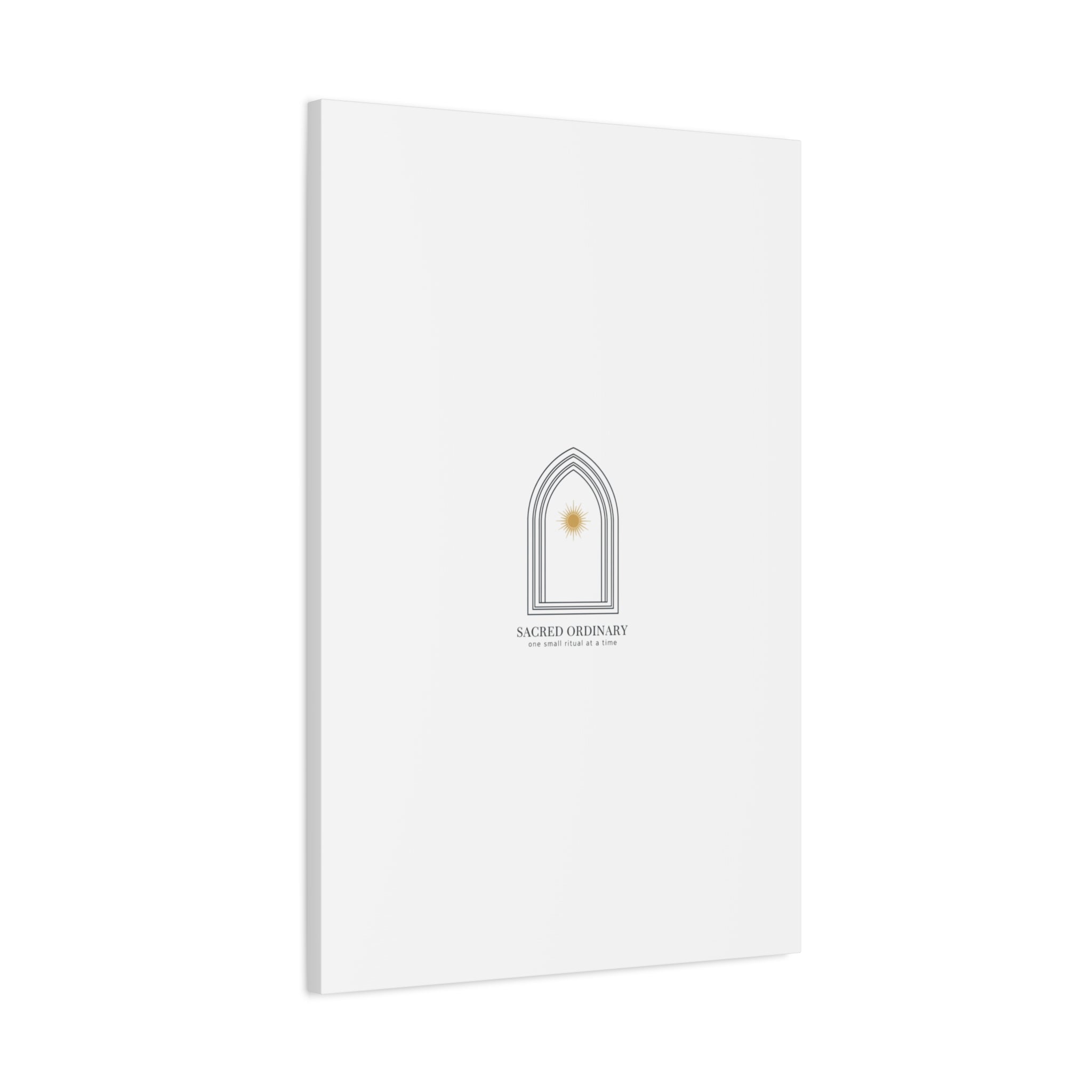 Sacred Ordinary Gothic Arch Canvas | Minimal Scripture Art, Quiet Luxury