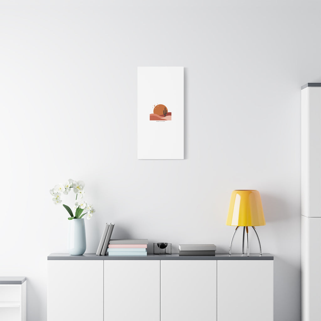 Desert Stillness Canvas, Desert Sunset Minimalist Mesa | Southwestern Art Print