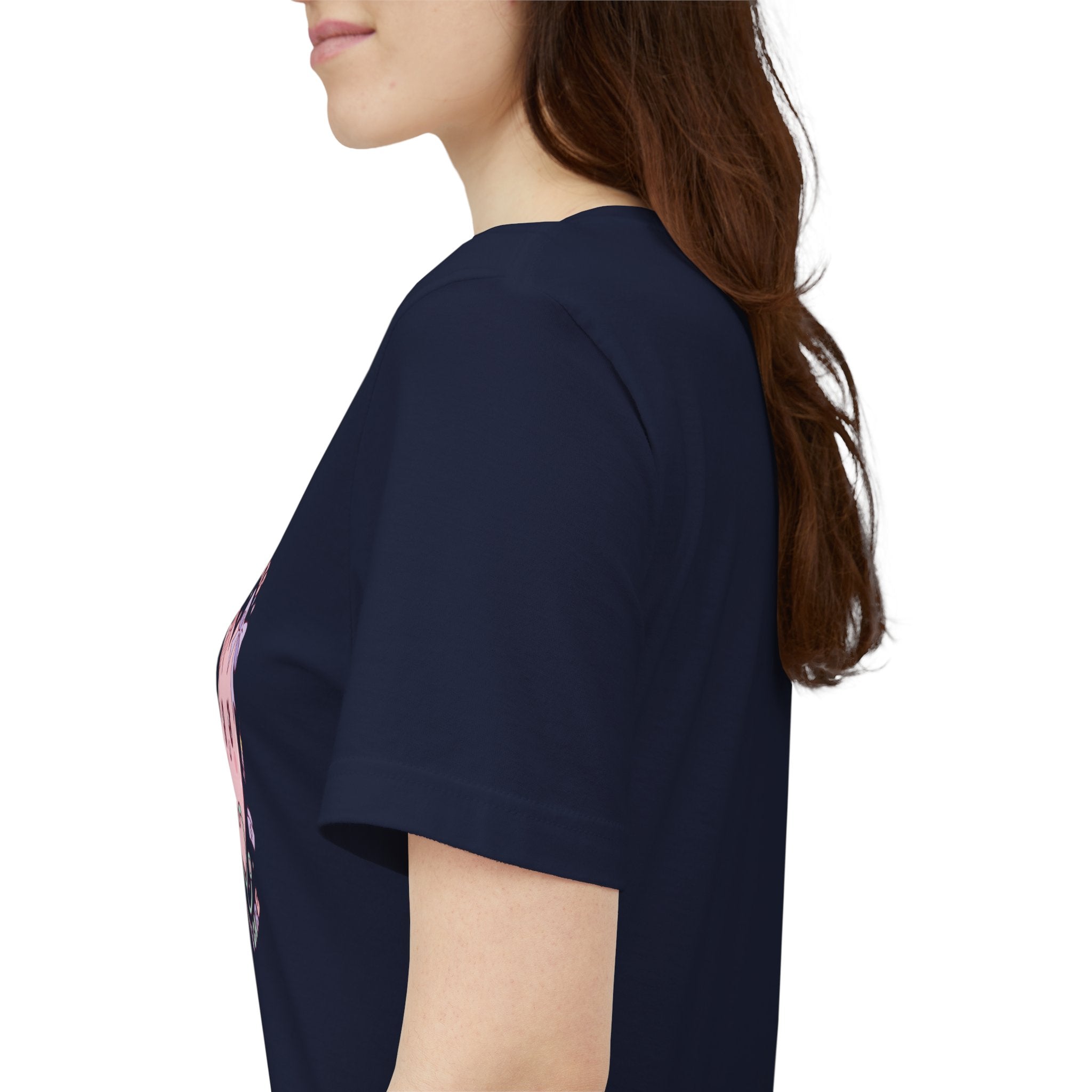 Kawaii Nurse Heart Tee | pastel healthcare design, coquette medical shirt Navy