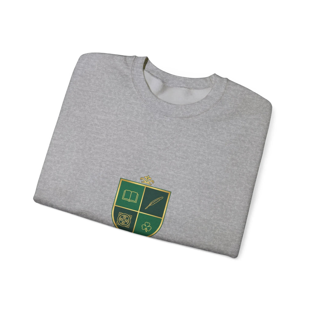 Celtic Crest Gaelic Library Sweatshirt | Irish Heritage Logo, Celtic Knot Navy