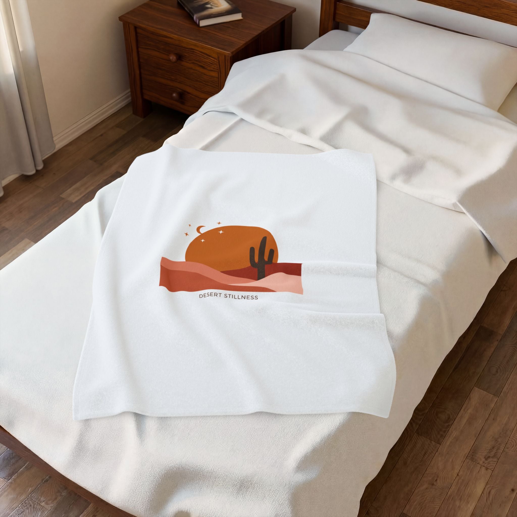 Desert Sunset Mesa Throw Blanket | Southwestern minimalist, adobe-inspired wall art