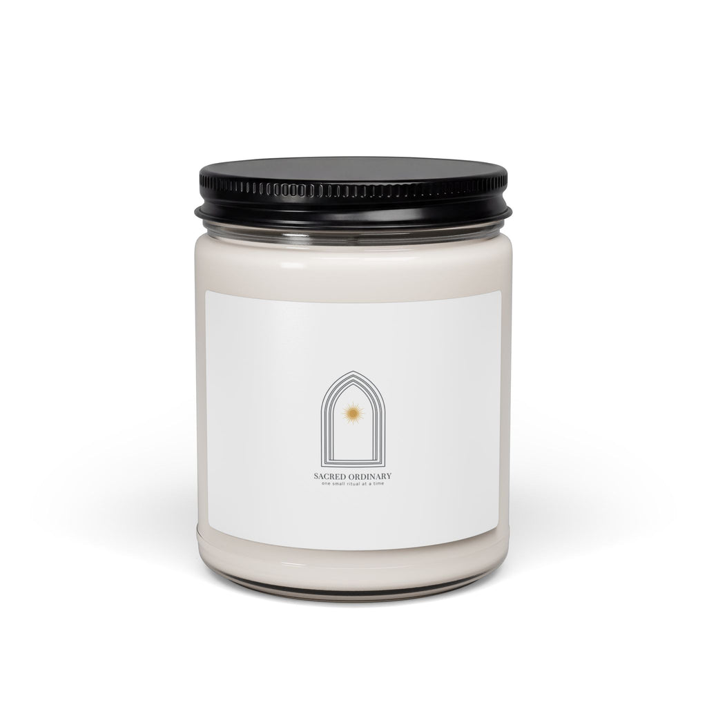 Gothic Arch Minimal Candle | Soy 9oz, Quiet Luxury, Serene Typography Clean Cotton 9oz