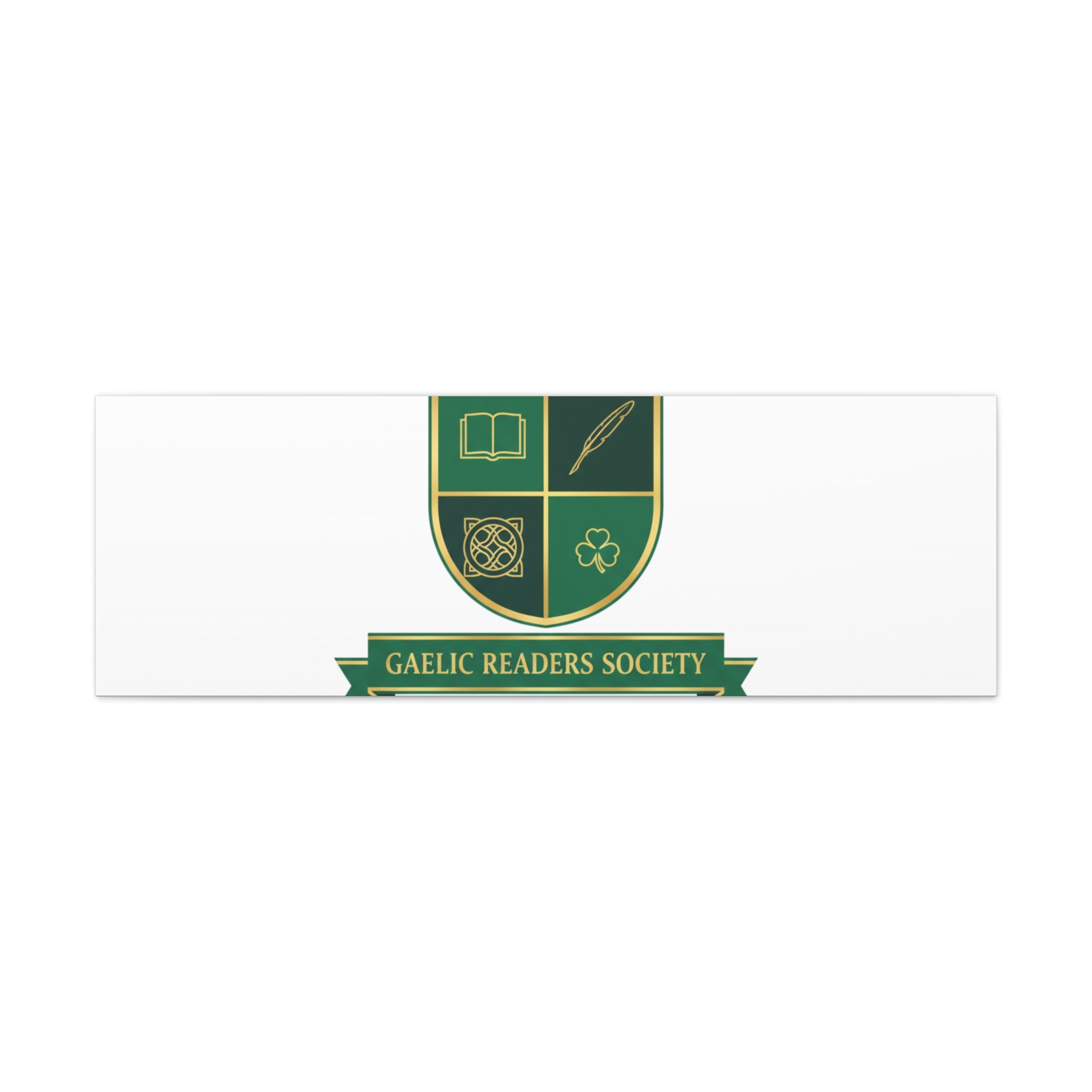 Gaelic Crest Shield Canvas | Celtic crest, Irish heritage logo 48" x 16" (Horizontal) 1.25"