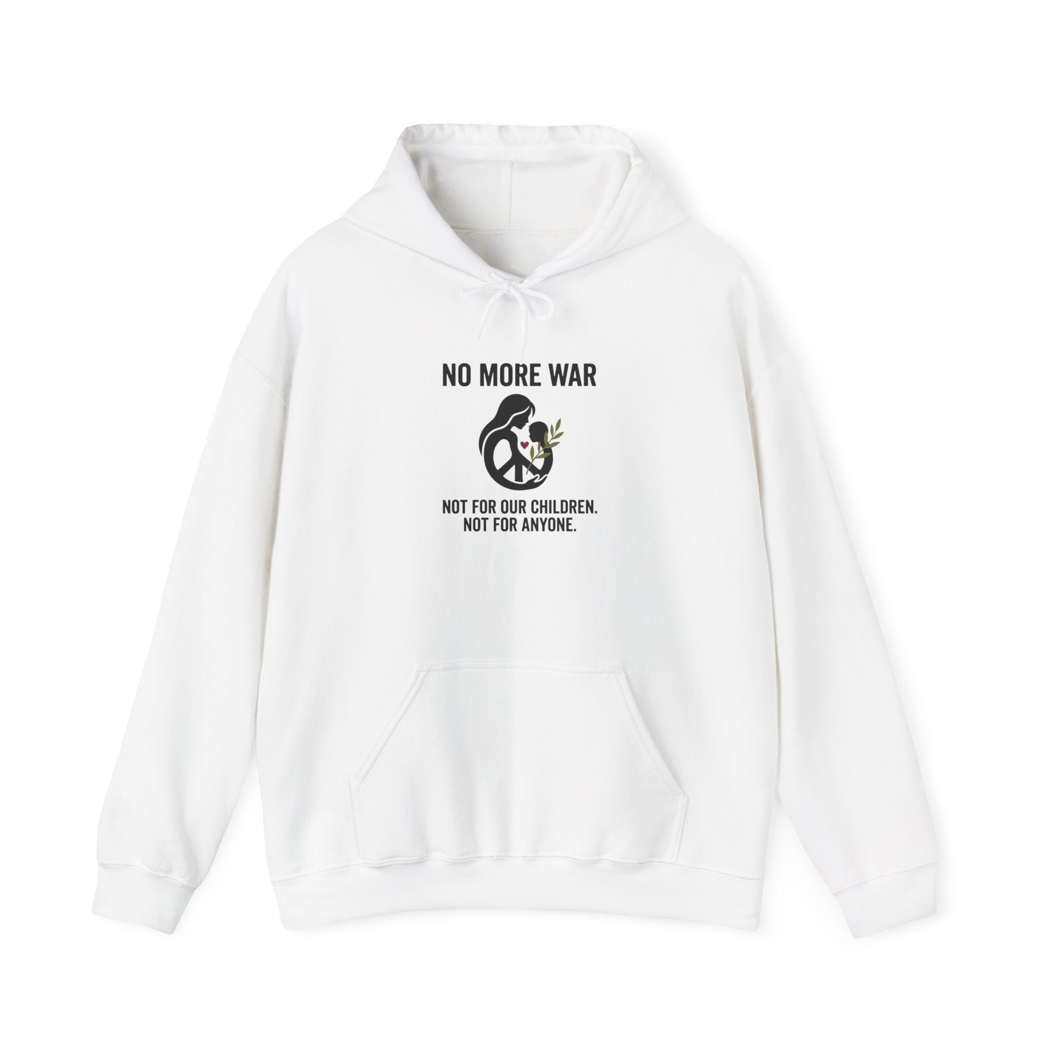 No More War Hoodie | anti-war, peace, ceasefire, solidarity. White