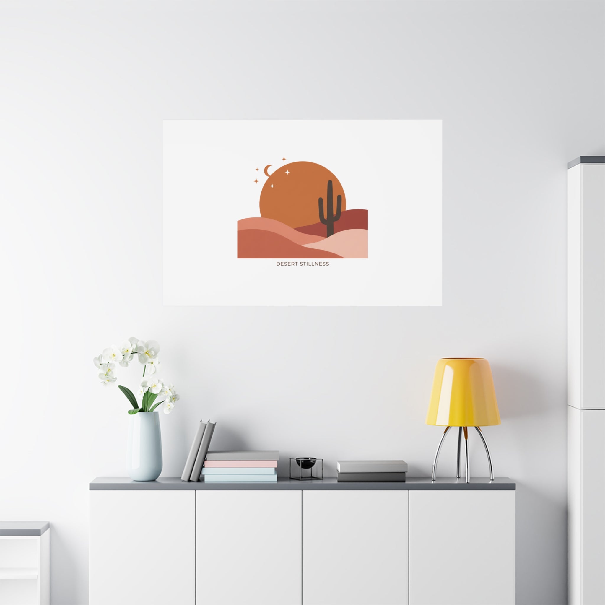 Desert Stillness Canvas, Desert Sunset Minimalist Mesa | Southwestern Art Print 36" x 36" 1.25"
