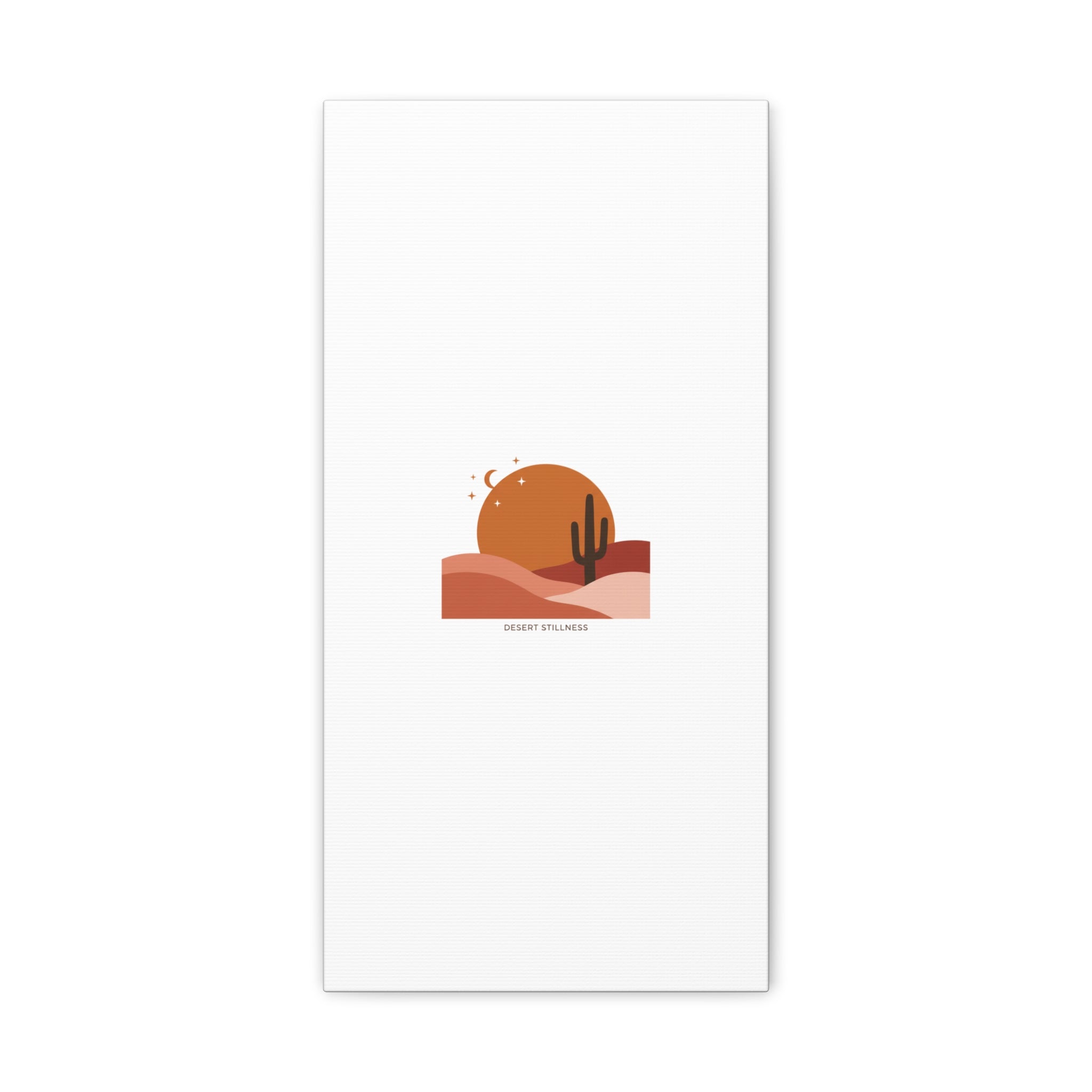 Desert Stillness Canvas, Desert Sunset Minimalist Mesa | Southwestern Art Print 10" x 20" (Vertical) 1.25"