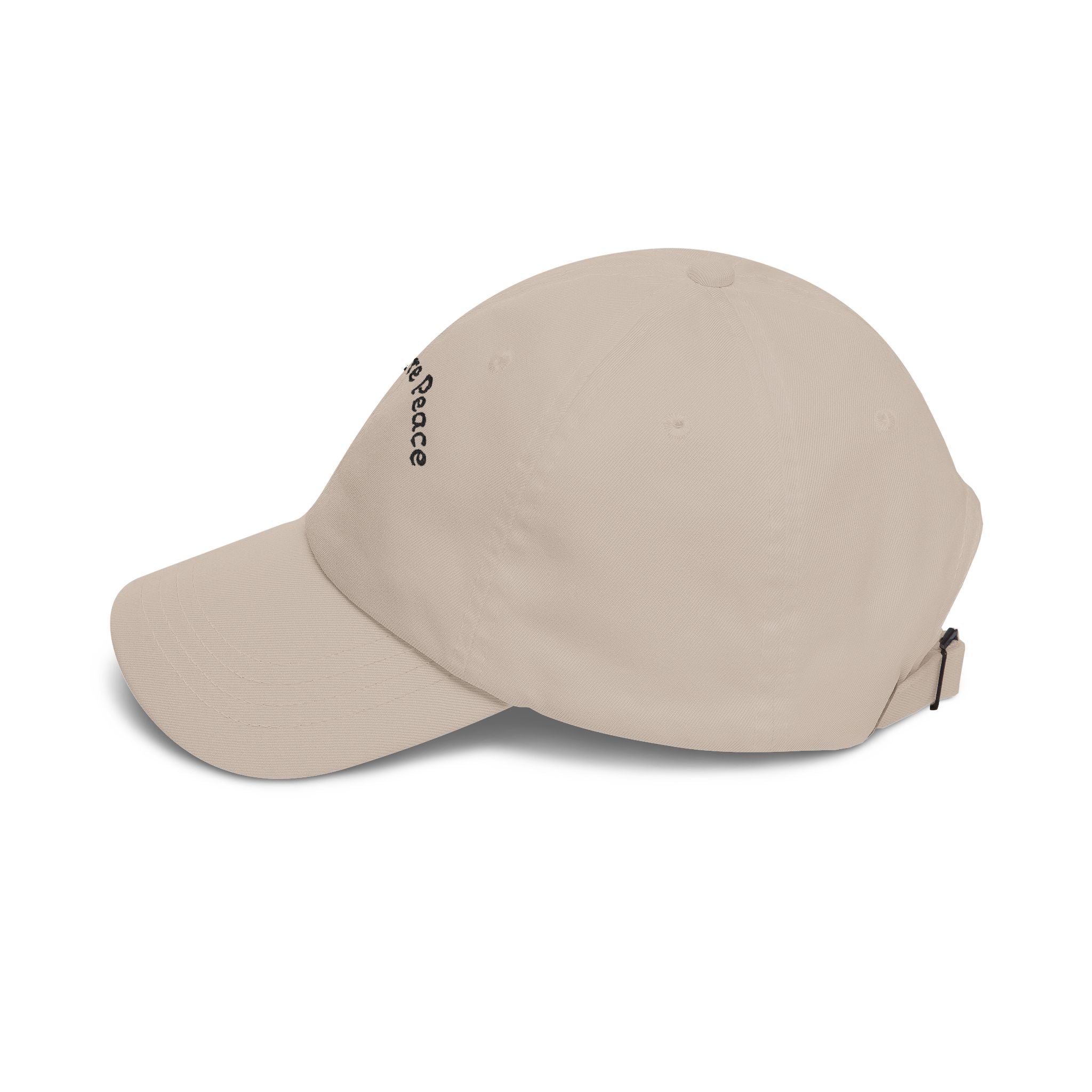 Dad Cap – "Find You're Peace" Embroidered White Baseball Hat.