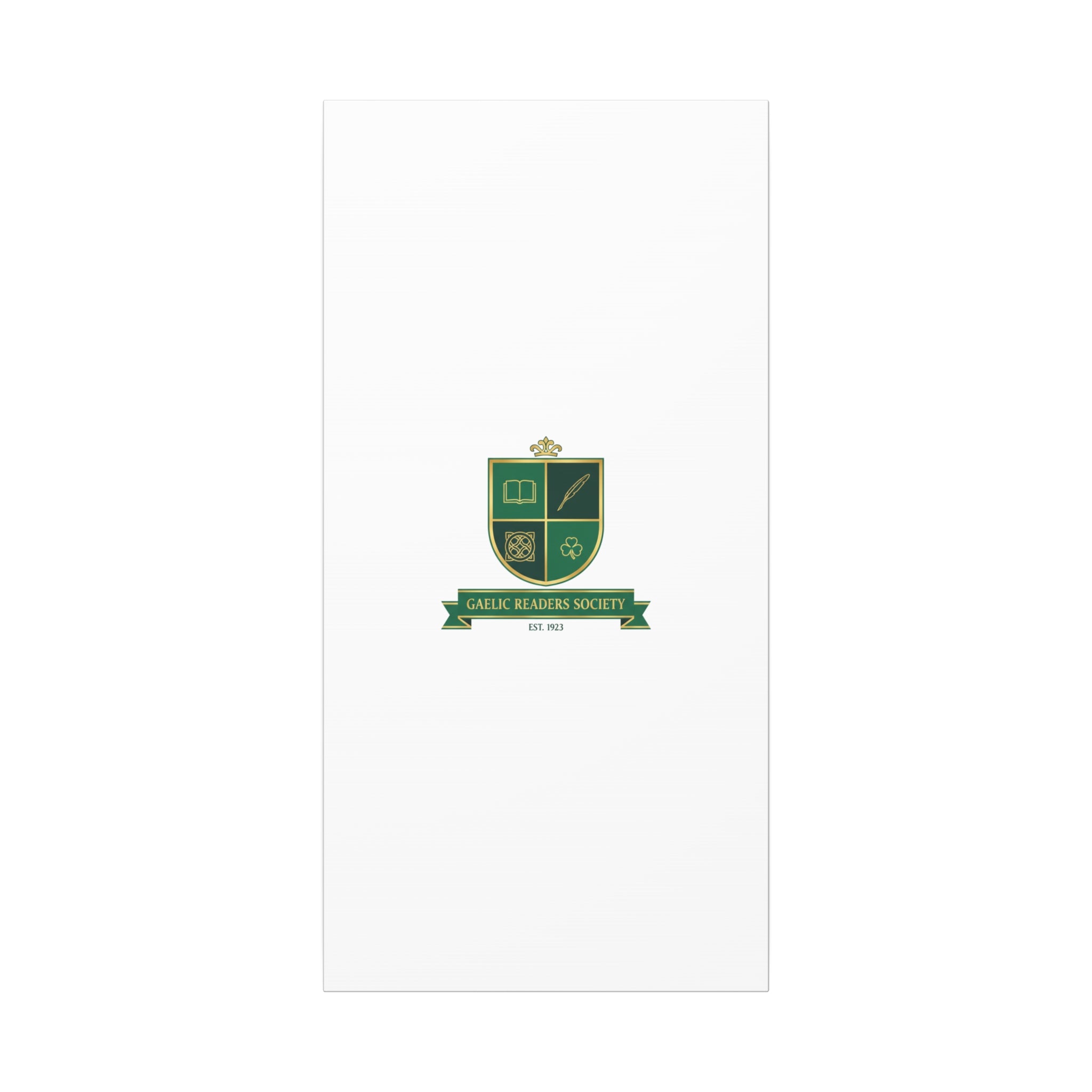 Gaelic Crest Shield Canvas | Celtic crest, Irish heritage logo 15" x 30" (Vertical) 1.25"