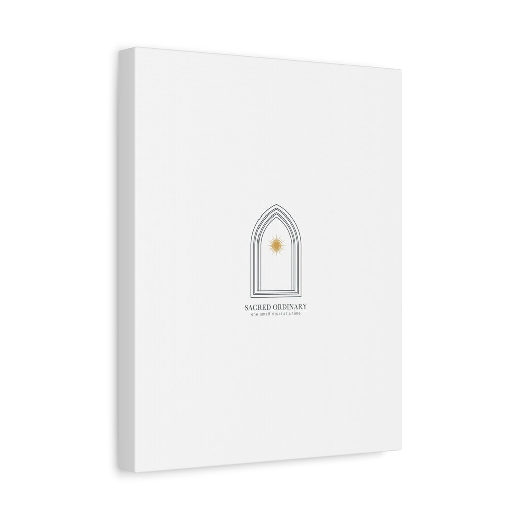 Sacred Ordinary Gothic Arch Canvas | Minimal Scripture Art, Quiet Luxury 36" x 36" 1.25"