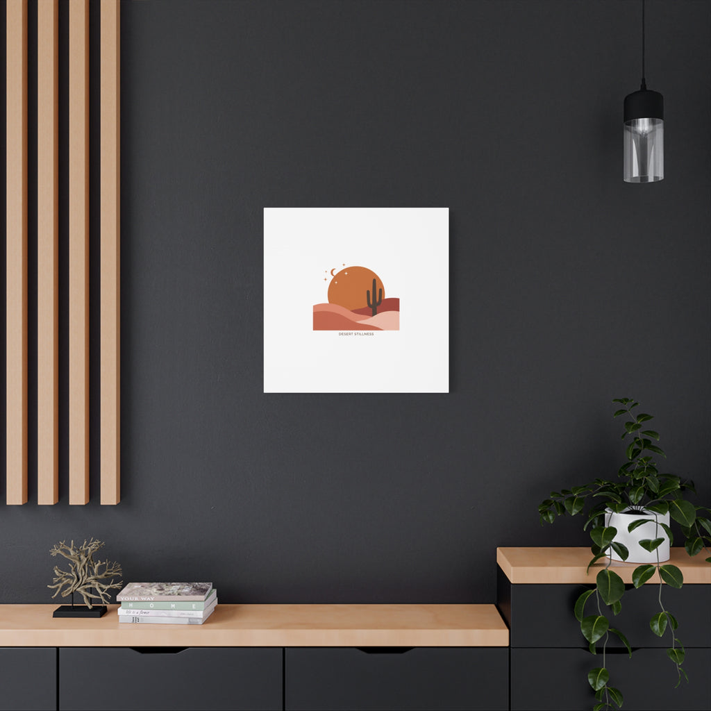 Desert Stillness Canvas, Desert Sunset Minimalist Mesa | Southwestern Art Print