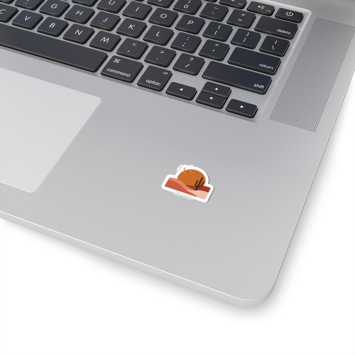 Desert Sunset Minimalist Sticker | Kiss-Cut Southwestern Mesa, Adobe-Inspired 2" × 2" White