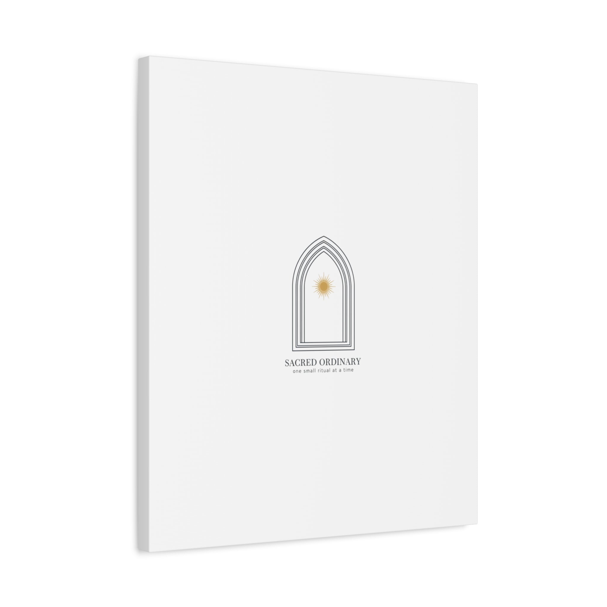 Sacred Ordinary Gothic Arch Canvas | Minimal Scripture Art, Quiet Luxury