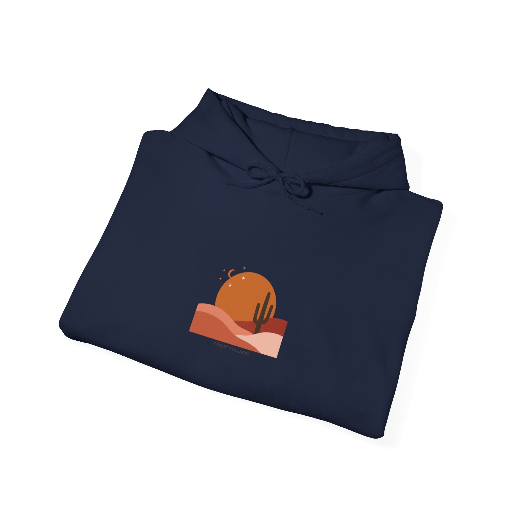 Desert Sunset Minimalist Mesa Hoodie | southwestern art print, adobe-inspired Navy