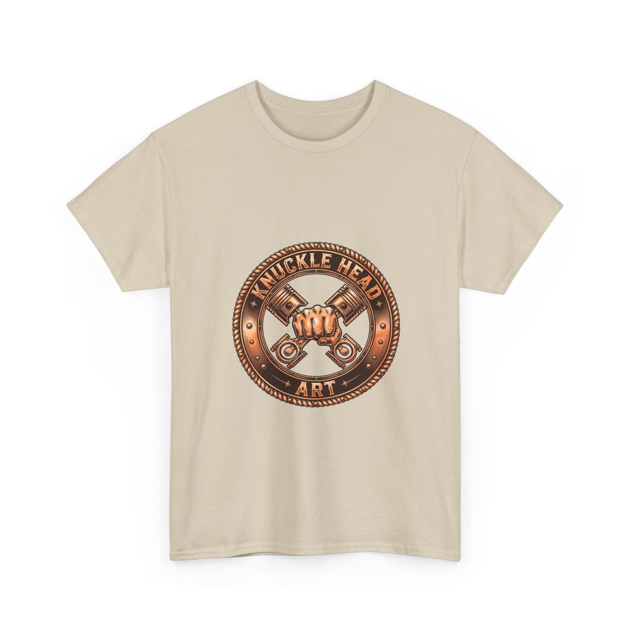 Knucklehead Art Metal Emblem T‑Shirt