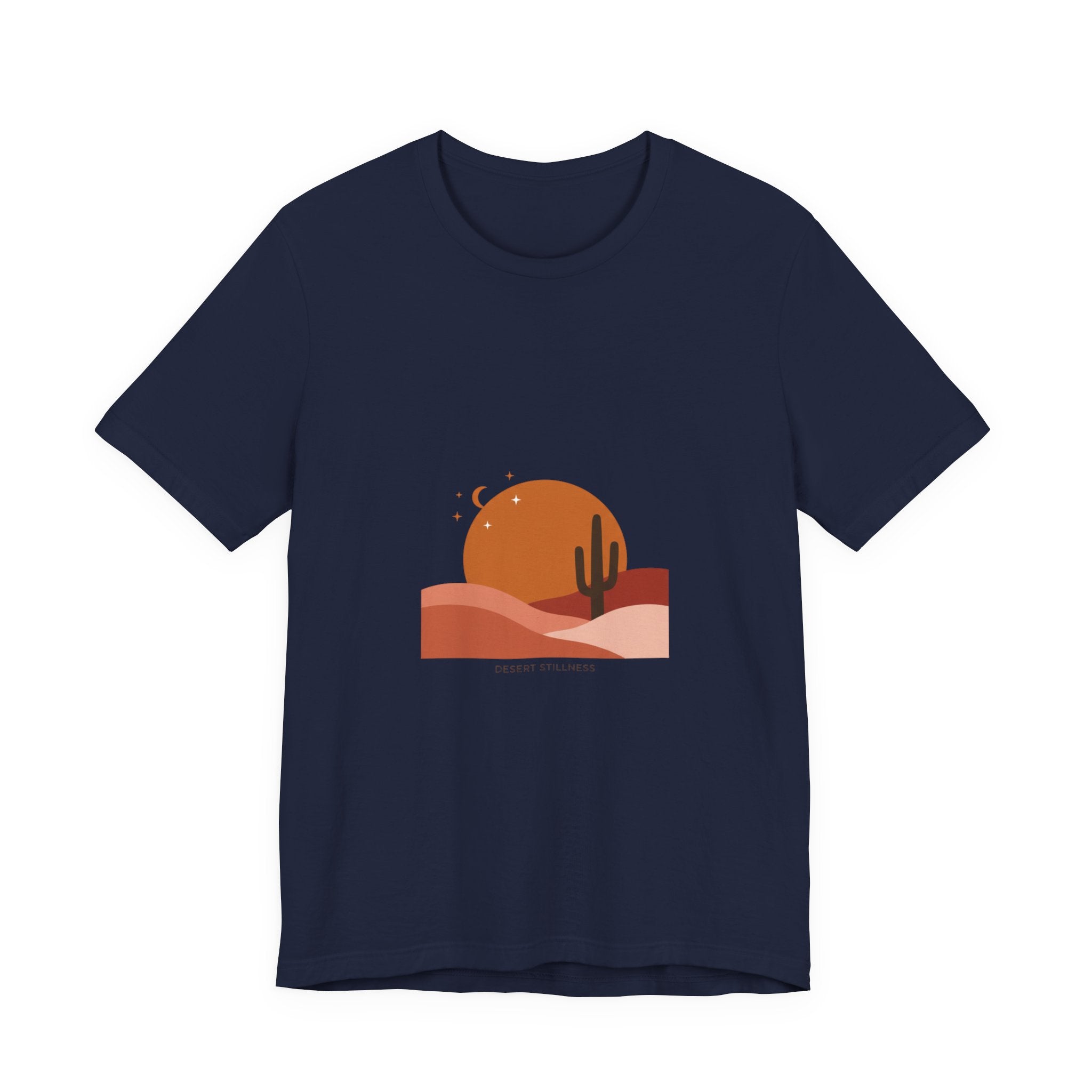 Desert Sunset Minimalist Mesa Tee | Southwestern art print, adobe-inspired Navy