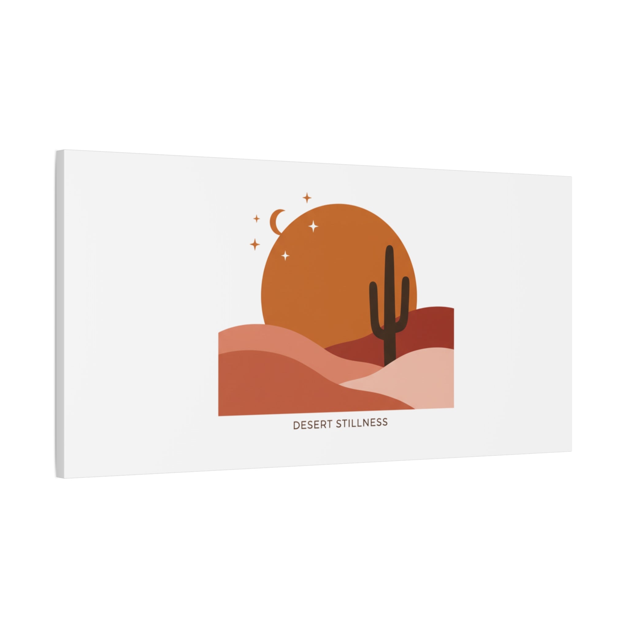 Desert Stillness Canvas, Desert Sunset Minimalist Mesa | Southwestern Art Print
