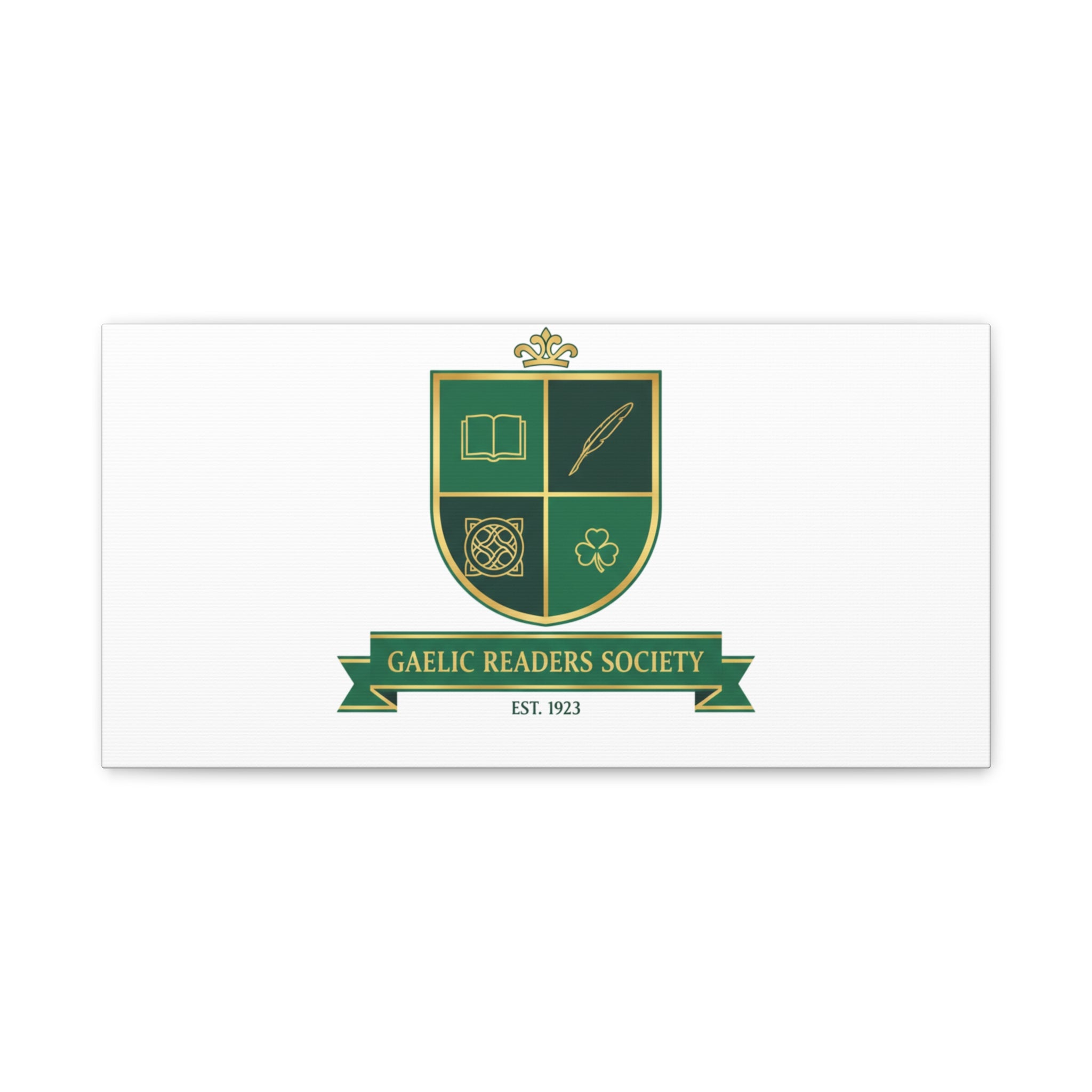 Gaelic Crest Shield Canvas | Celtic crest, Irish heritage logo 20" x 10" (Horizontal) 1.25"