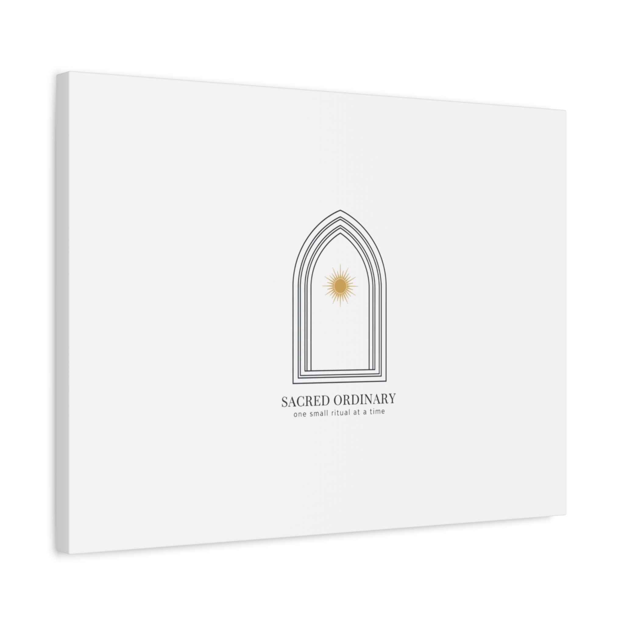 Sacred Ordinary Gothic Arch Canvas | Minimal Scripture Art, Quiet Luxury