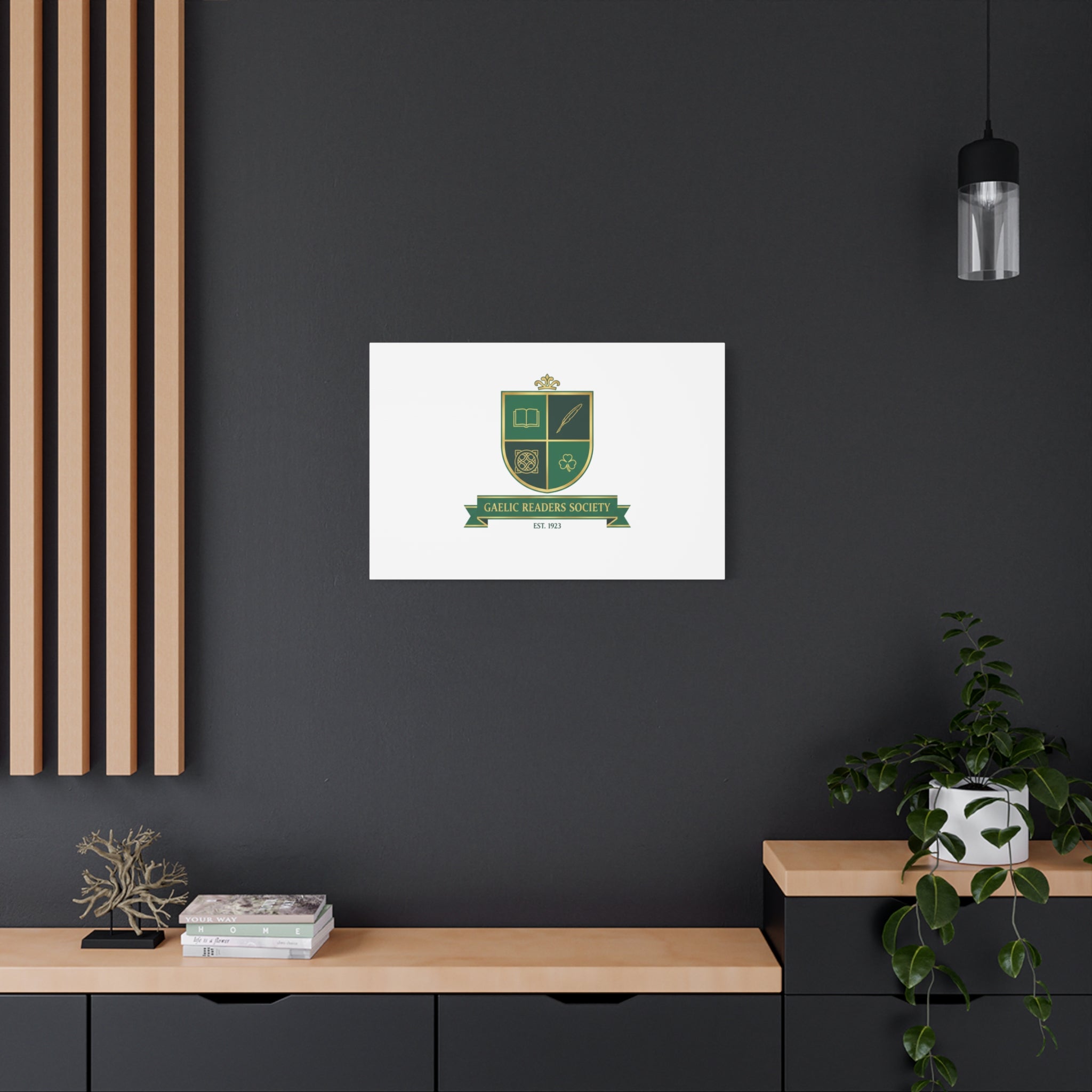 Gaelic Crest Shield Canvas | Celtic crest, Irish heritage logo 36" x 36" 1.25"