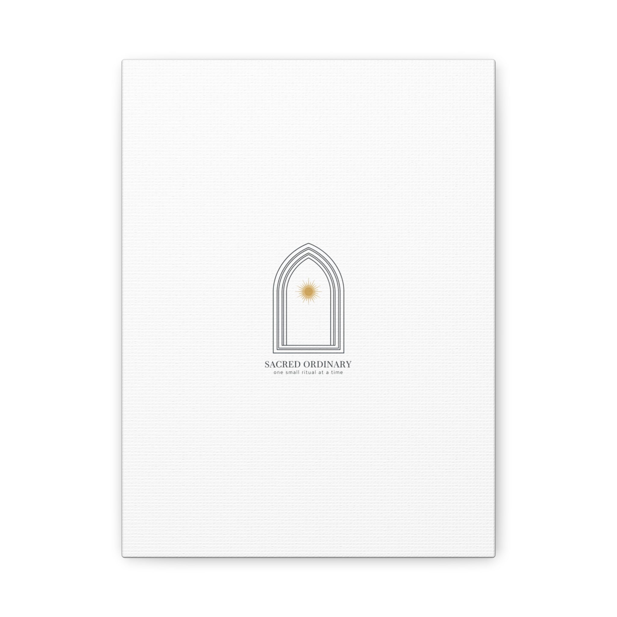 Sacred Ordinary Gothic Arch Canvas | Minimal Scripture Art, Quiet Luxury 9" x 12" (Vertical) 1.25"