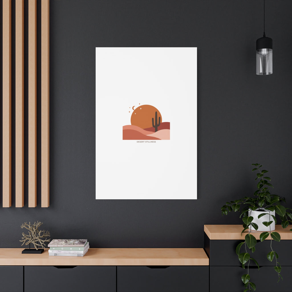 Desert Stillness Canvas, Desert Sunset Minimalist Mesa | Southwestern Art Print 36" x 36" 1.25"