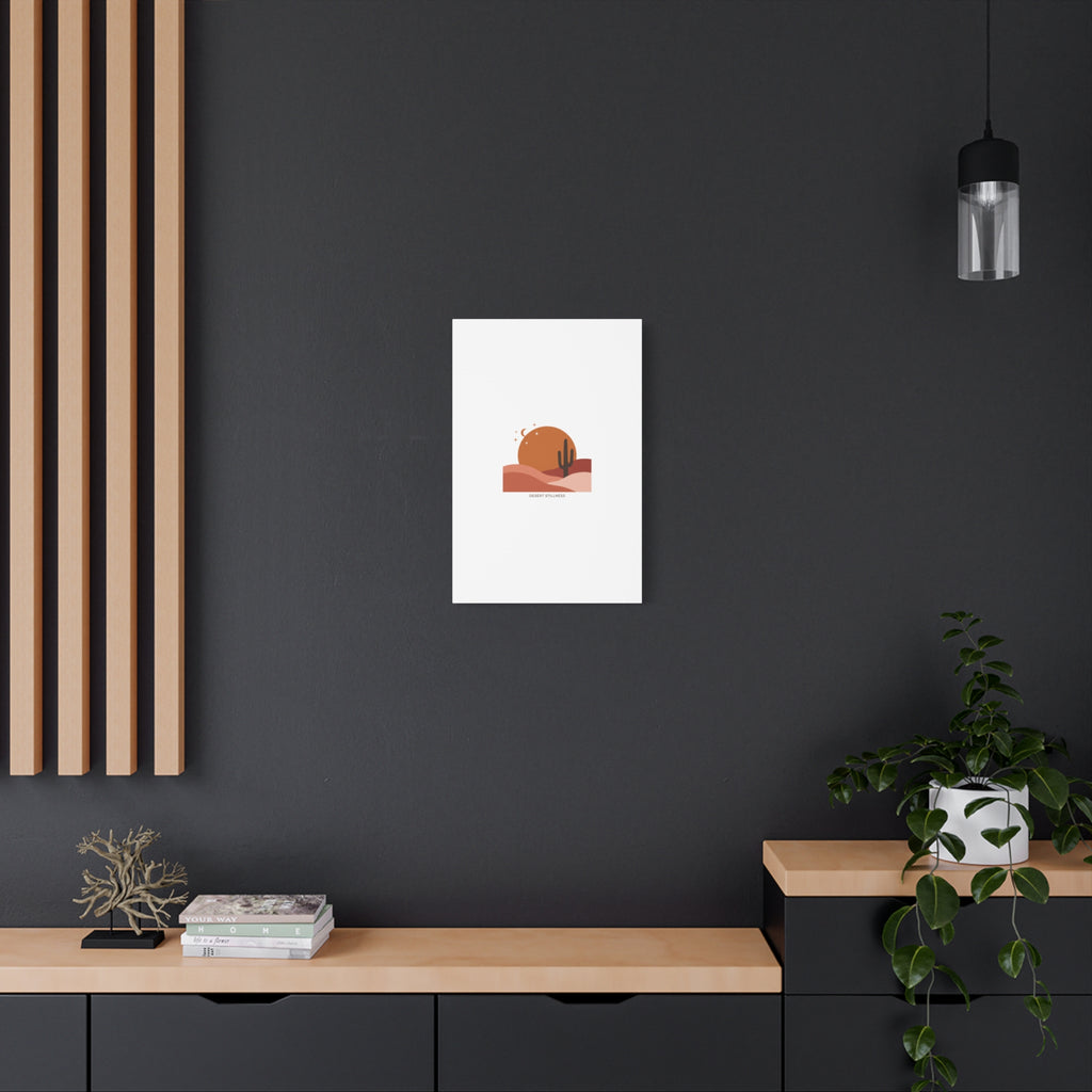 Desert Stillness Canvas, Desert Sunset Minimalist Mesa | Southwestern Art Print 36" x 36" 1.25"