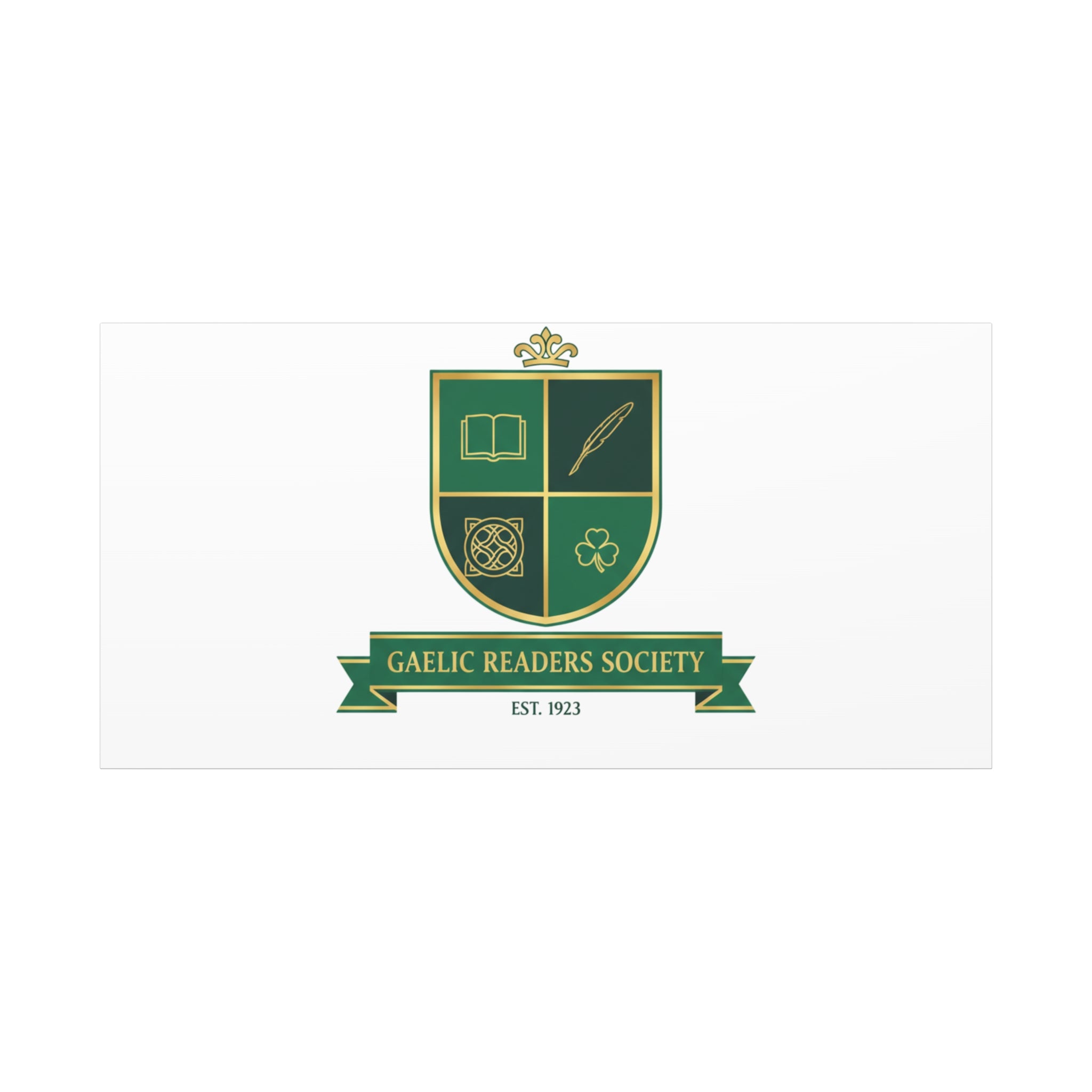 Gaelic Crest Shield Canvas | Celtic crest, Irish heritage logo 48″ x 24″ (Horizontal) 1.25"