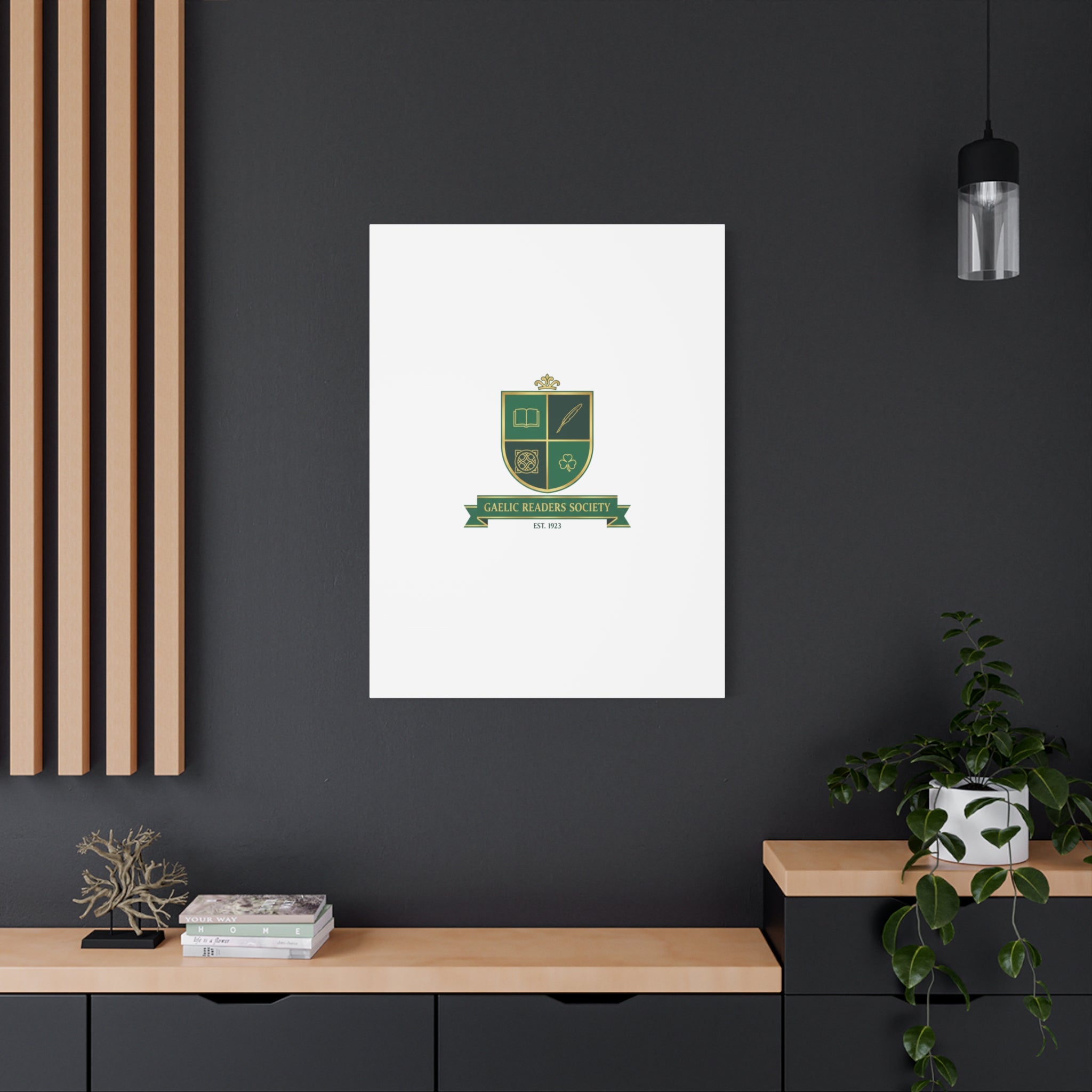 Gaelic Crest Shield Canvas | Celtic crest, Irish heritage logo 36" x 36" 1.25"