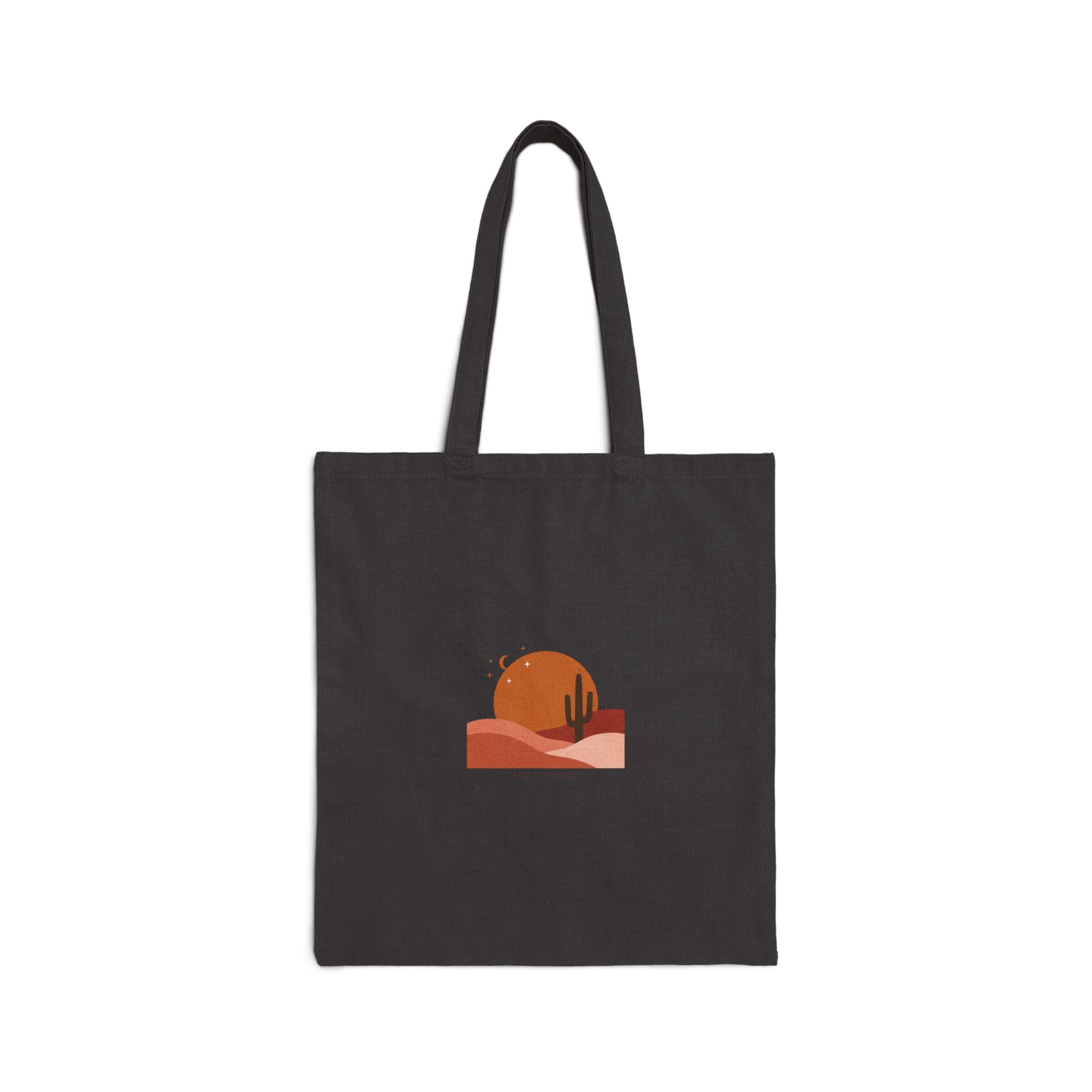 Desert Sunset Minimalist Mesa Tote | Southwestern Adobe-Inspired Wall Art Black 15" x 16"