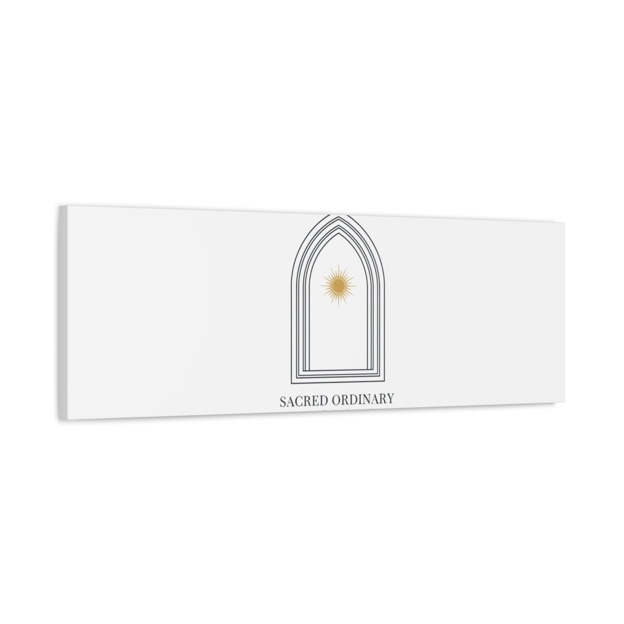 Sacred Ordinary Gothic Arch Canvas | Minimal Scripture Art, Quiet Luxury 36" x 36" 1.25"