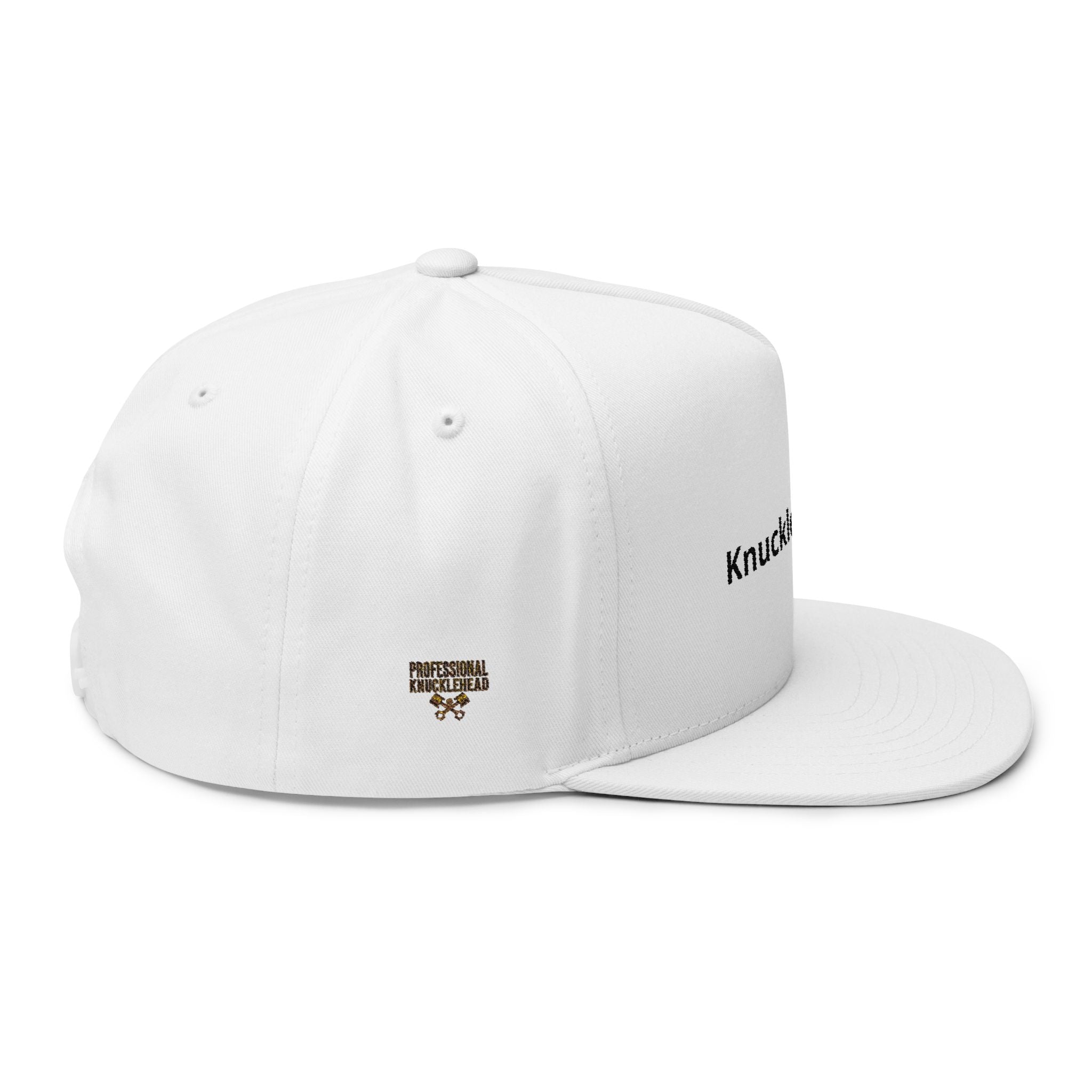 Embroidered Gold Eagle Flat Bill Cap