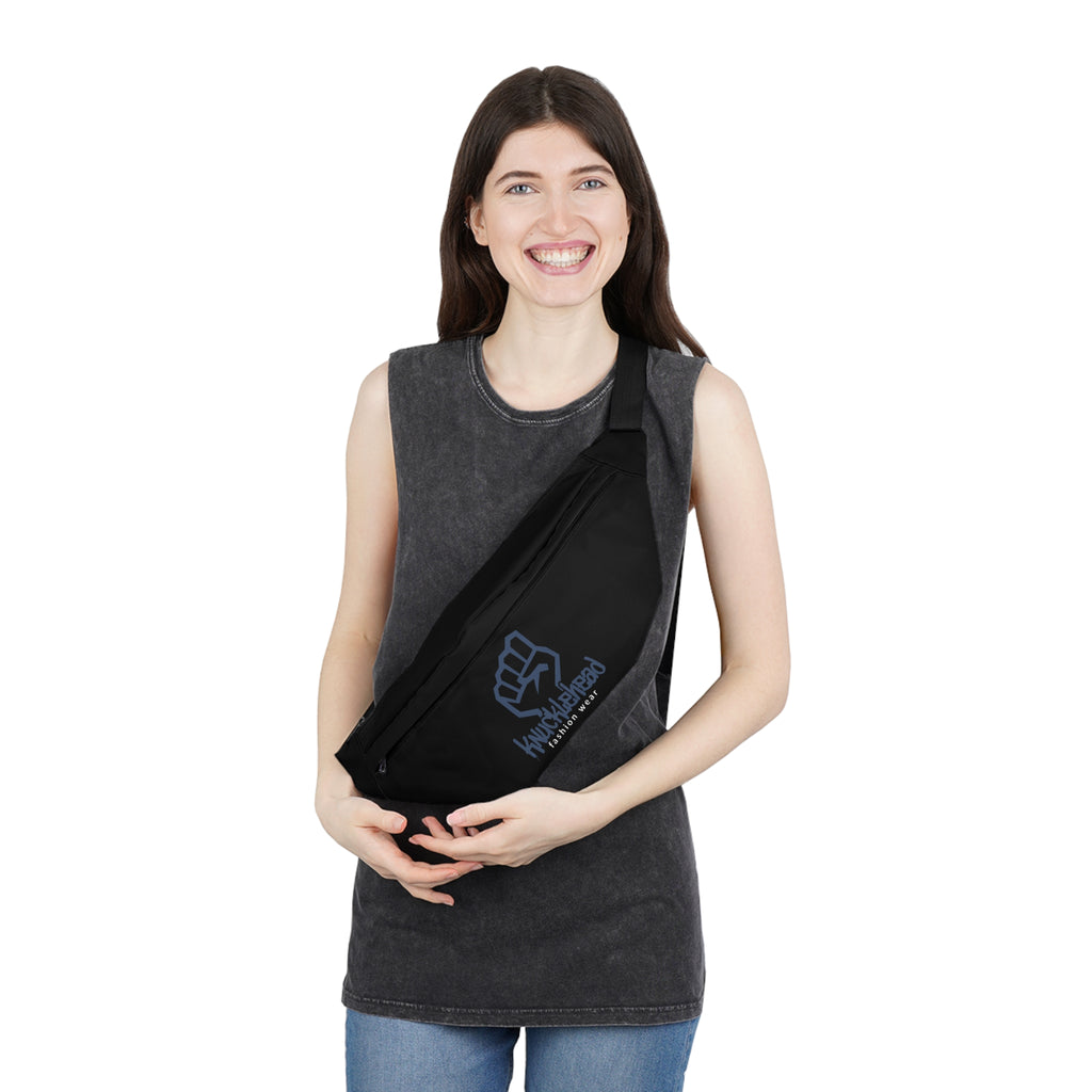 Knucklehead Fist Logo Large Fanny Pack — Casual Streetwear Belt Bag for Everyday Travel 8" × 9" × 4''