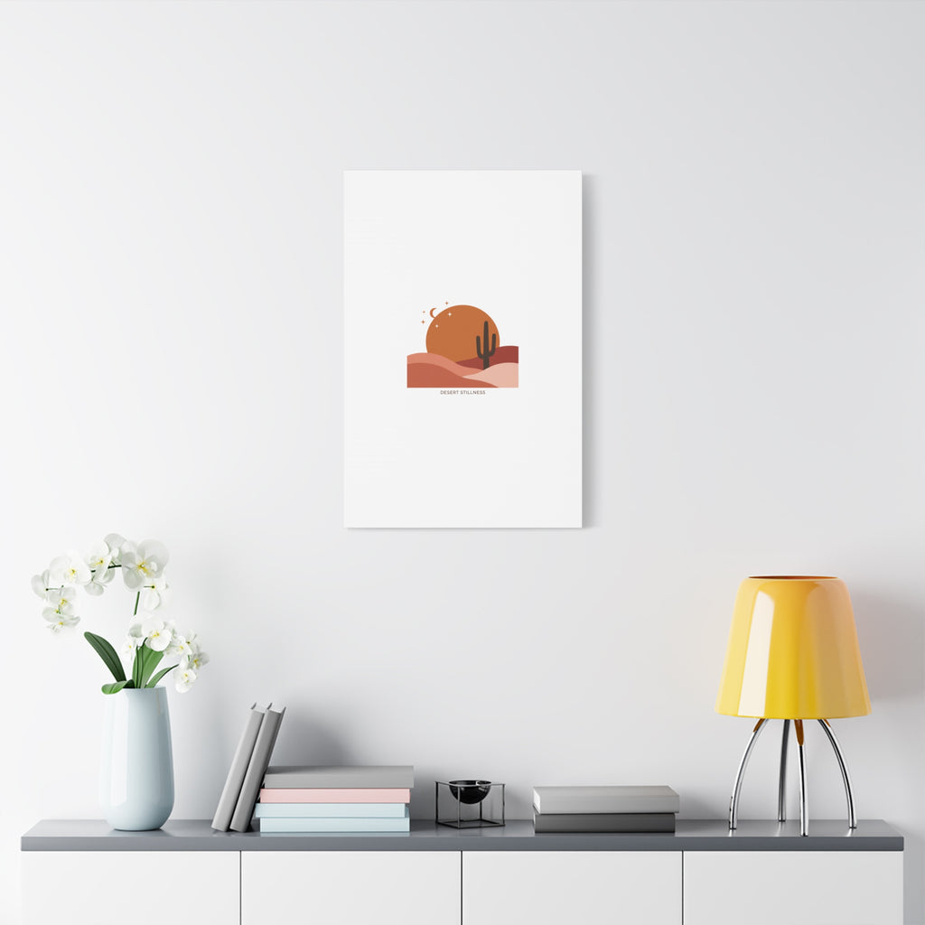 Desert Stillness Canvas, Desert Sunset Minimalist Mesa | Southwestern Art Print