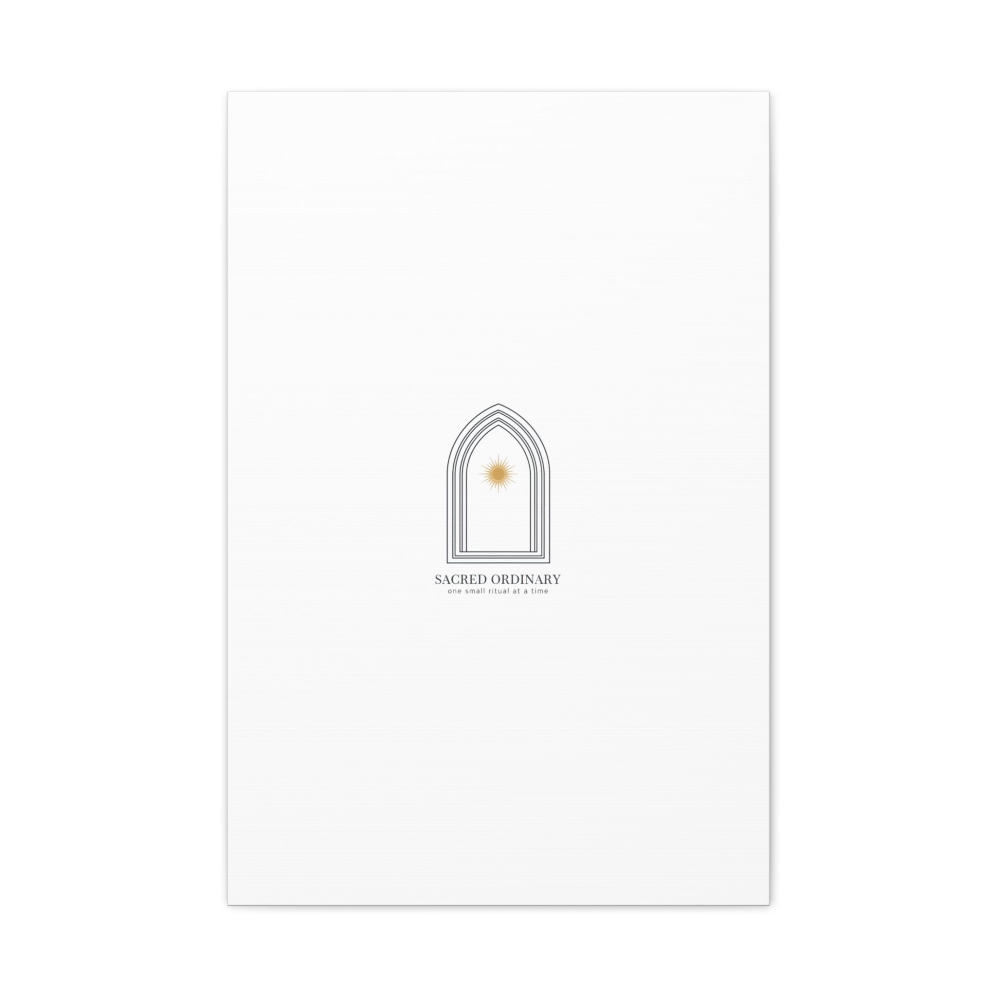 Sacred Ordinary Gothic Arch Canvas | Minimal Scripture Art, Quiet Luxury 20″ x 30″ (Vertical) 1.25"