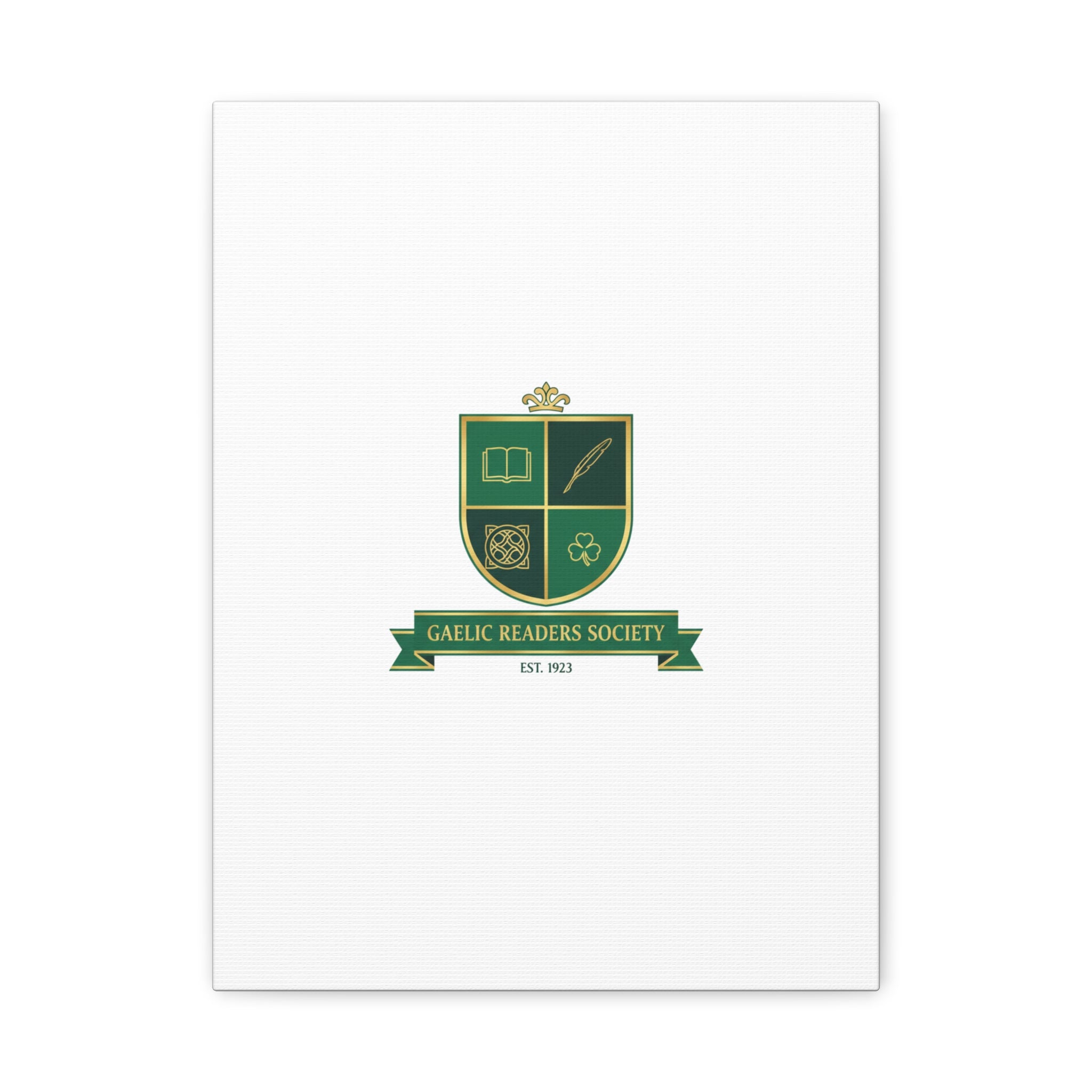 Gaelic Crest Shield Canvas | Celtic crest, Irish heritage logo 12″ x 16″ (Vertical) 1.25"