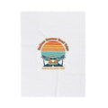 Retro 70s Sunset Surf Van Blanket | Analog Sunshine, Vintage Palm Postcard 30" × 40"