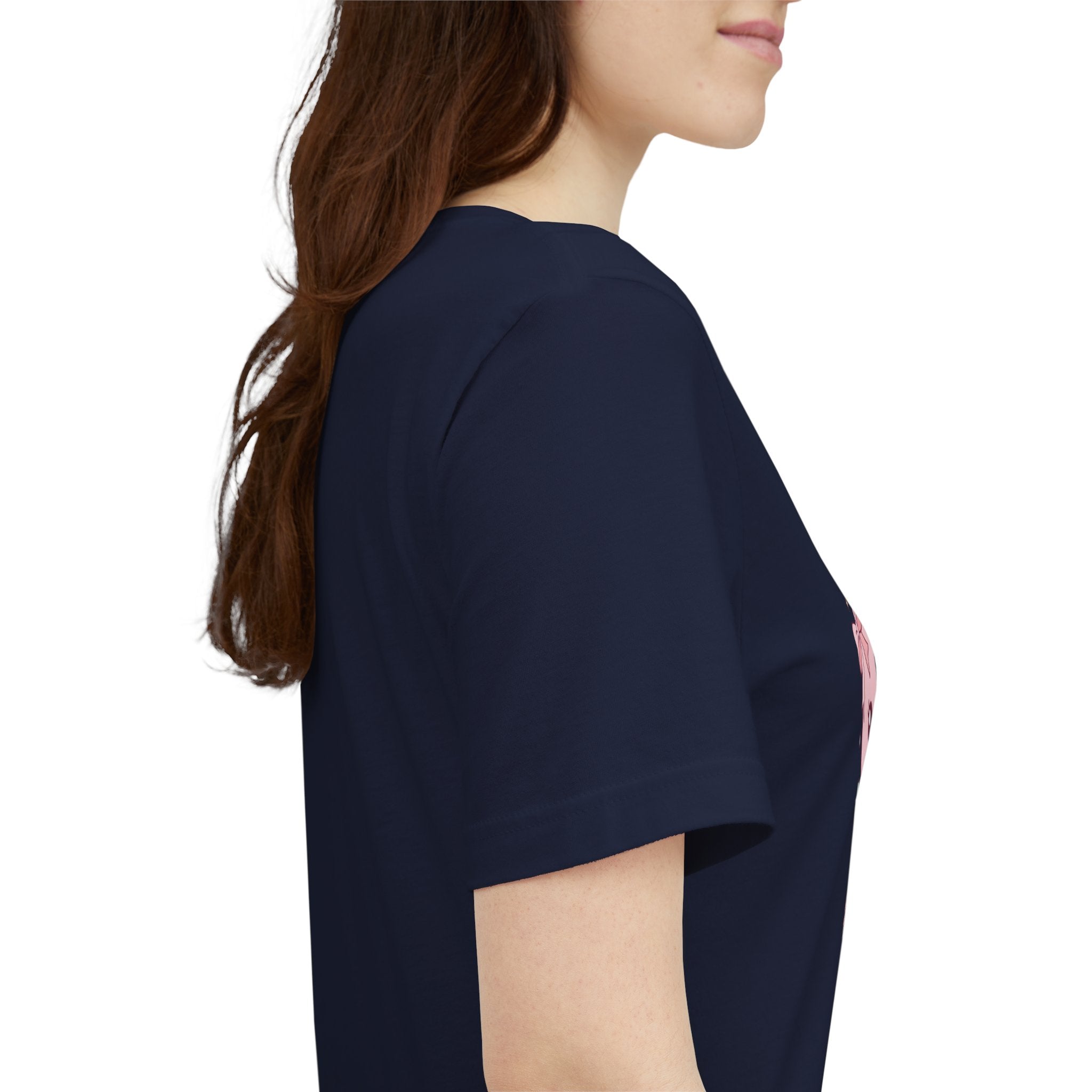 Kawaii Nurse Heart Tee | pastel healthcare design, coquette medical shirt Navy