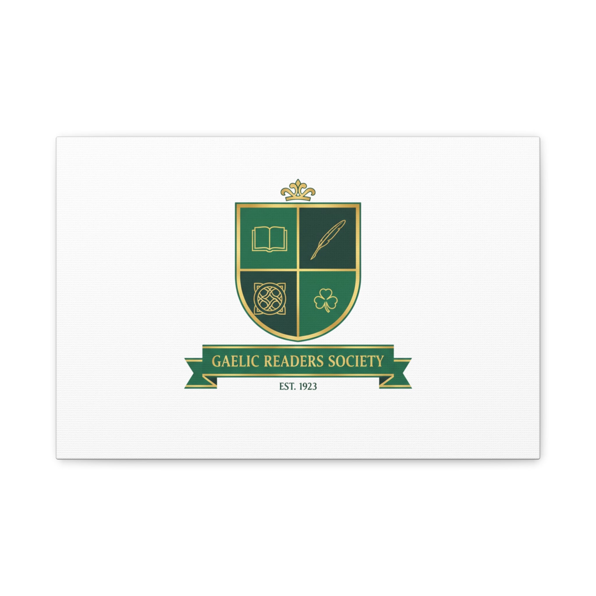 Gaelic Crest Shield Canvas | Celtic crest, Irish heritage logo 18″ x 12″ (Horizontal) 1.25"