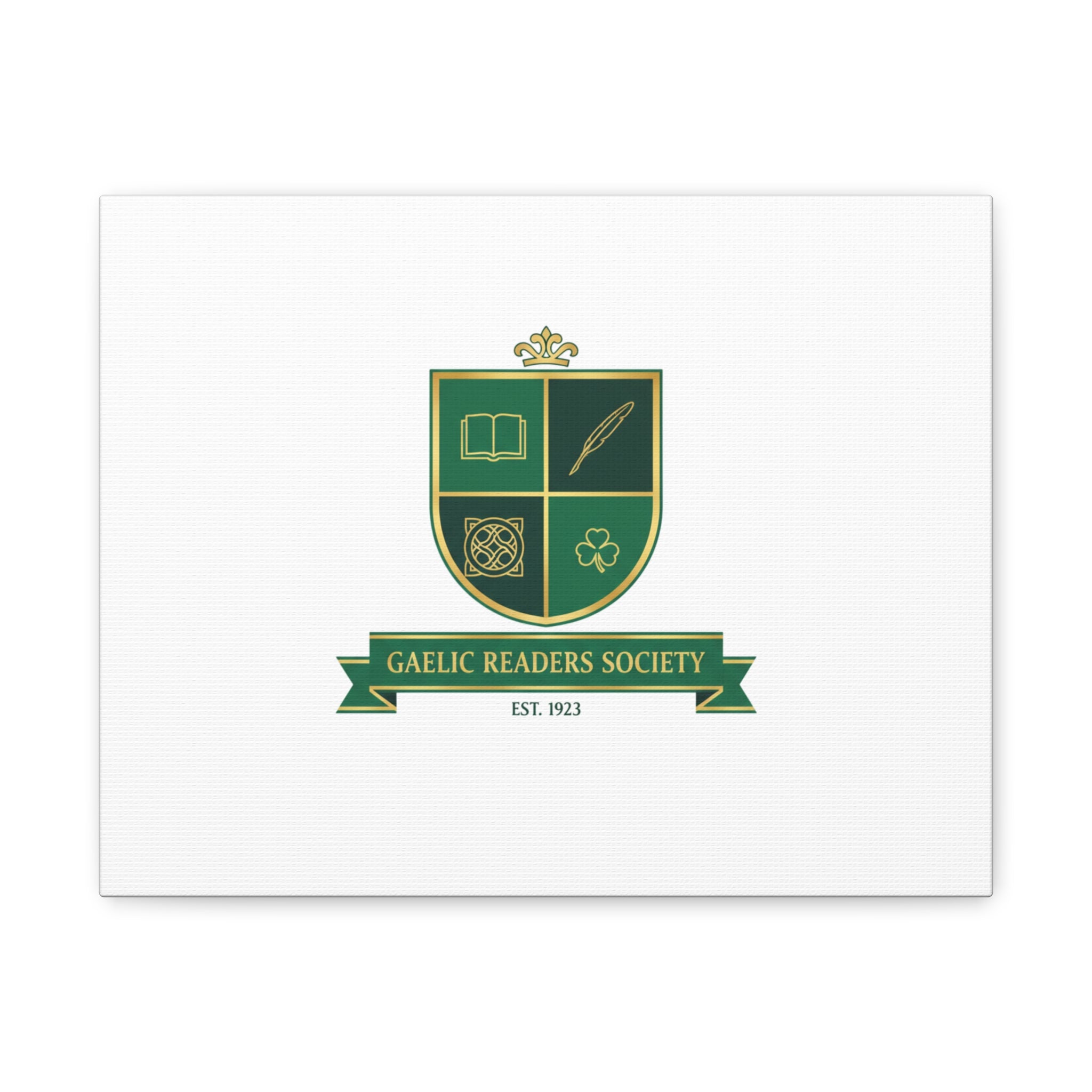 Gaelic Crest Shield Canvas | Celtic crest, Irish heritage logo 14″ x 11″ (Horizontal) 1.25"
