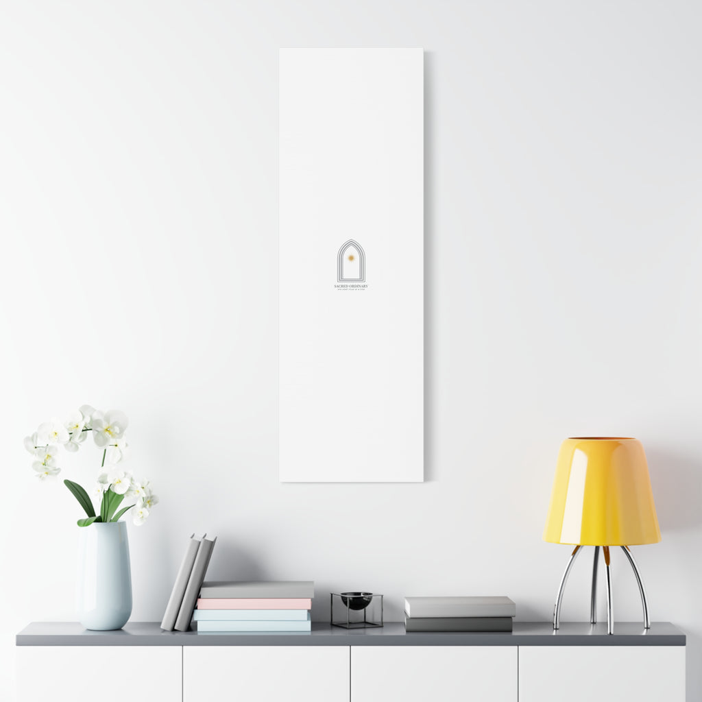 Sacred Ordinary Gothic Arch Canvas | Minimal Scripture Art, Quiet Luxury