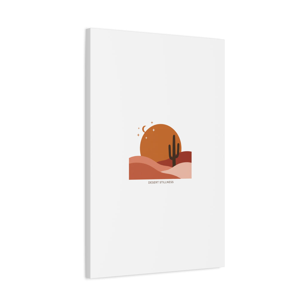 Desert Stillness Canvas, Desert Sunset Minimalist Mesa | Southwestern Art Print
