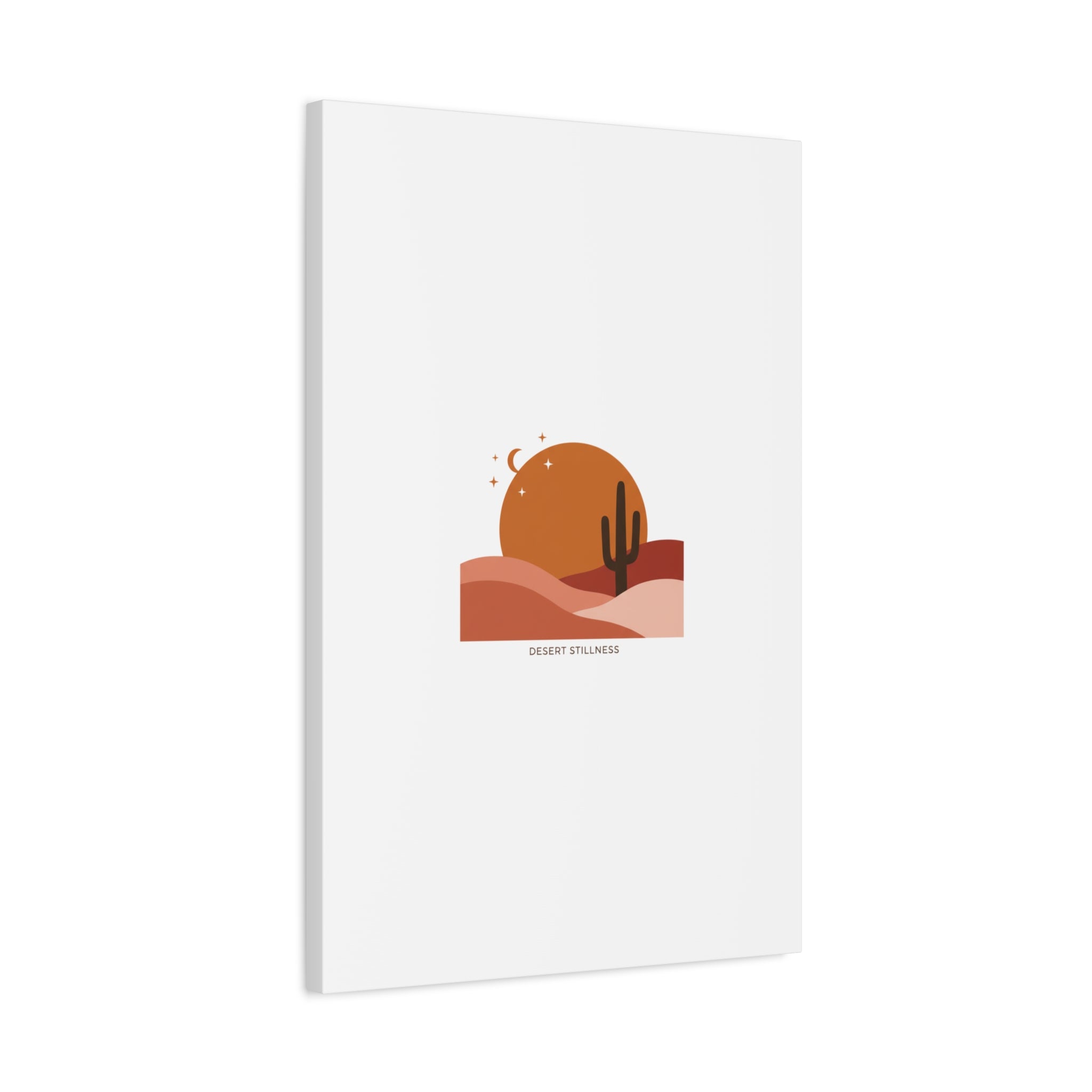 Desert Stillness Canvas, Desert Sunset Minimalist Mesa | Southwestern Art Print
