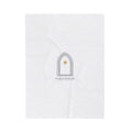 Gothic Arch Minimalist Motif Velveteen Plush Blanket | Quiet Luxury, Serene Typography