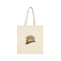 Sunset Highway VW Van Tote | 1970s Retro Surf Graphic, Golden Hour Postcard Natural 15" x 16"