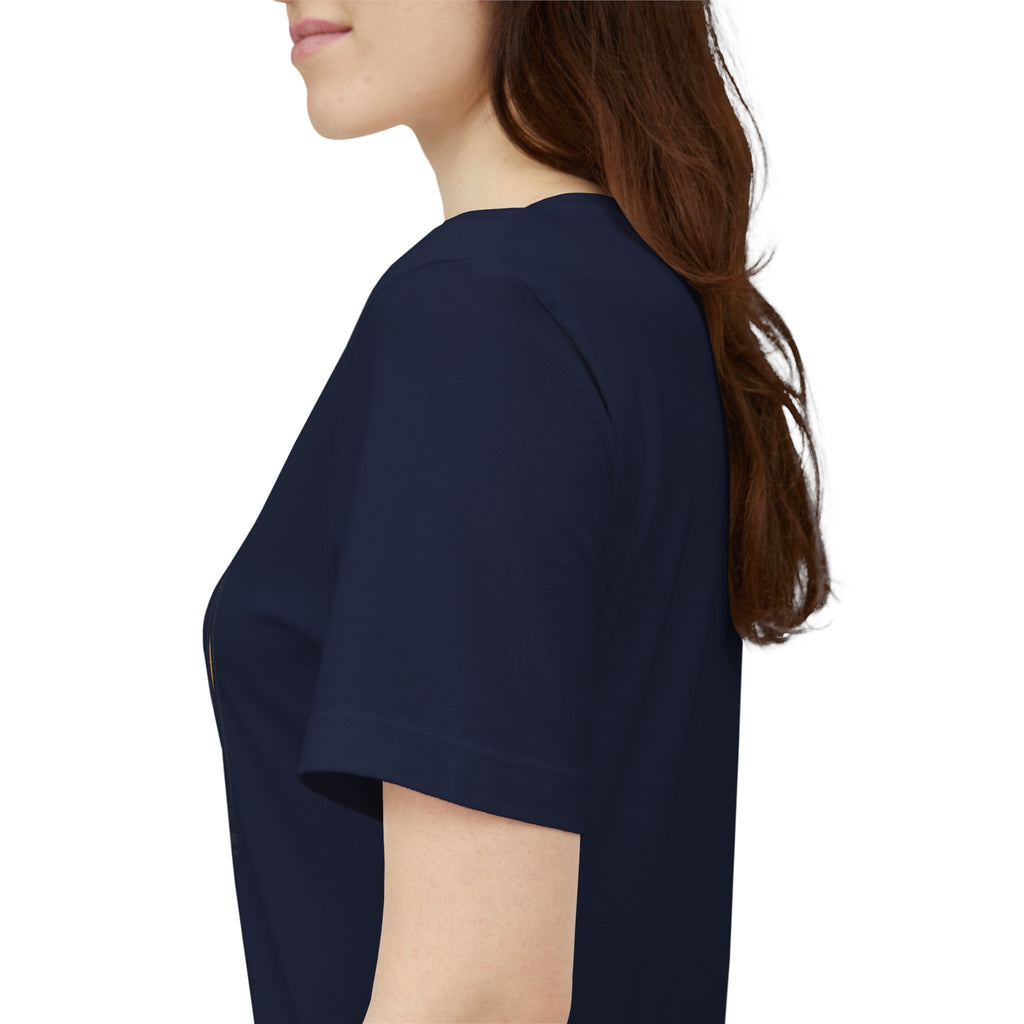 Gothic Arch Minimal Tee | Monastic Minimalism, serene typography Navy