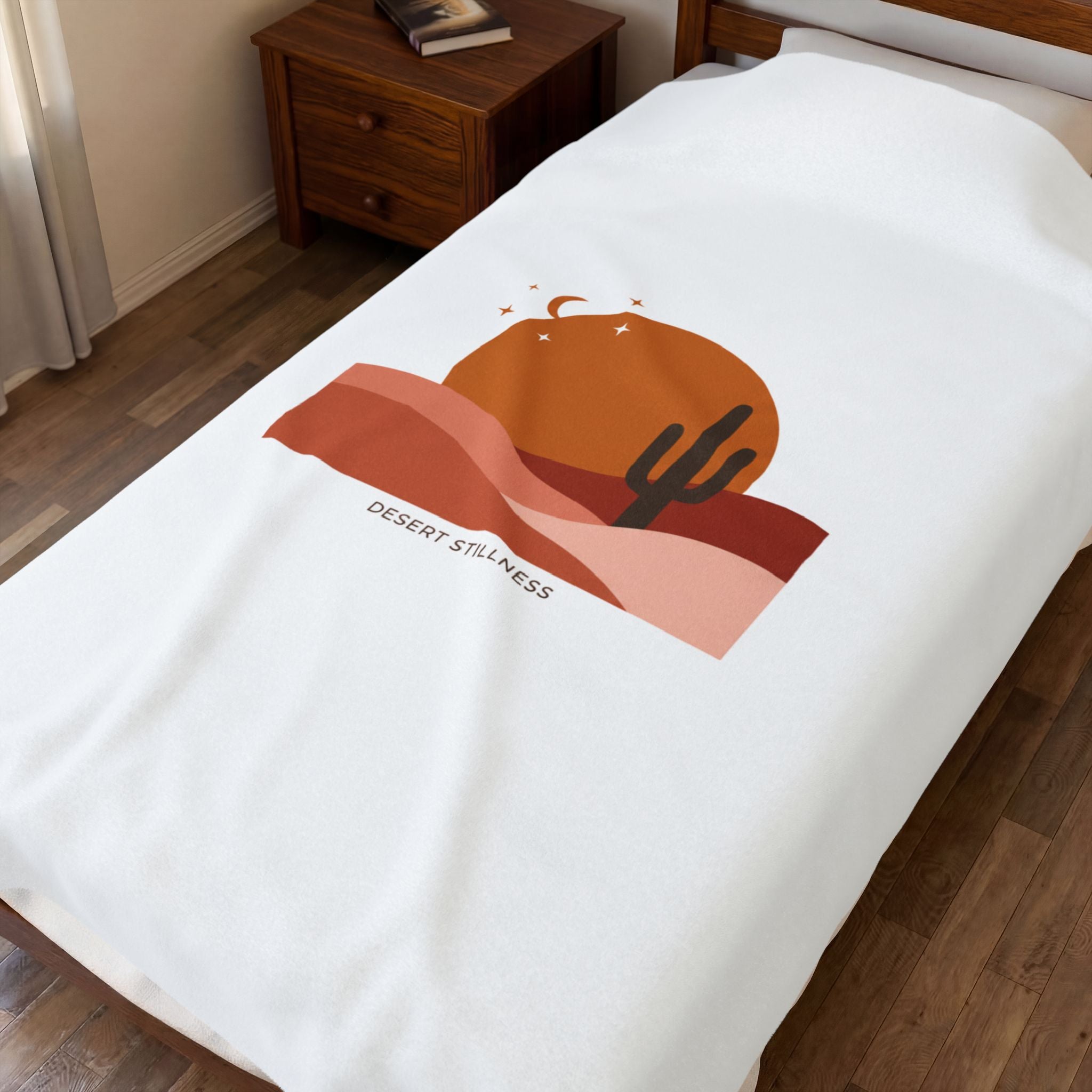 Desert Sunset Mesa Throw Blanket | Southwestern minimalist, adobe-inspired wall art